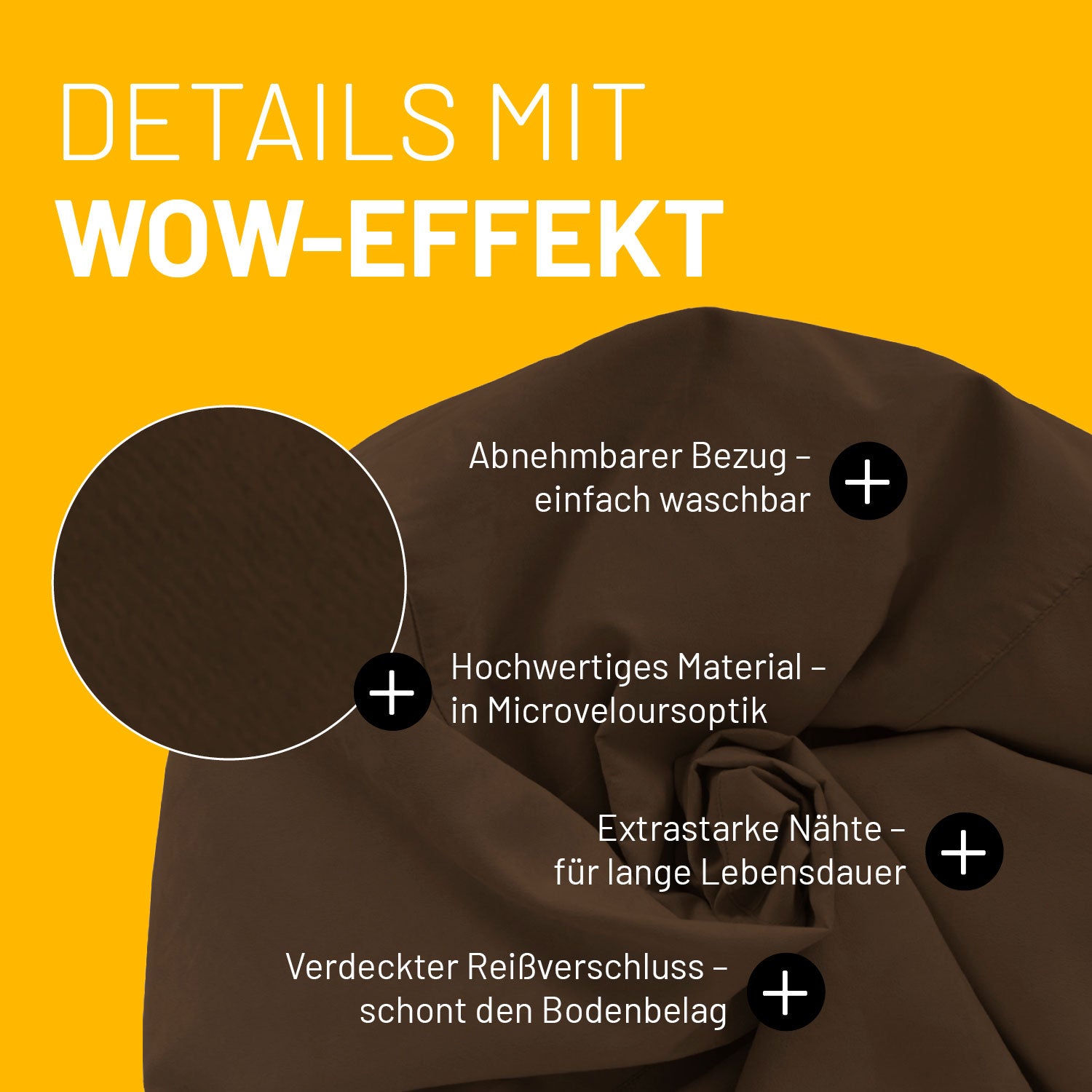 Luxury XL PLUS Sitzsack (220 L) - indoor - Braun