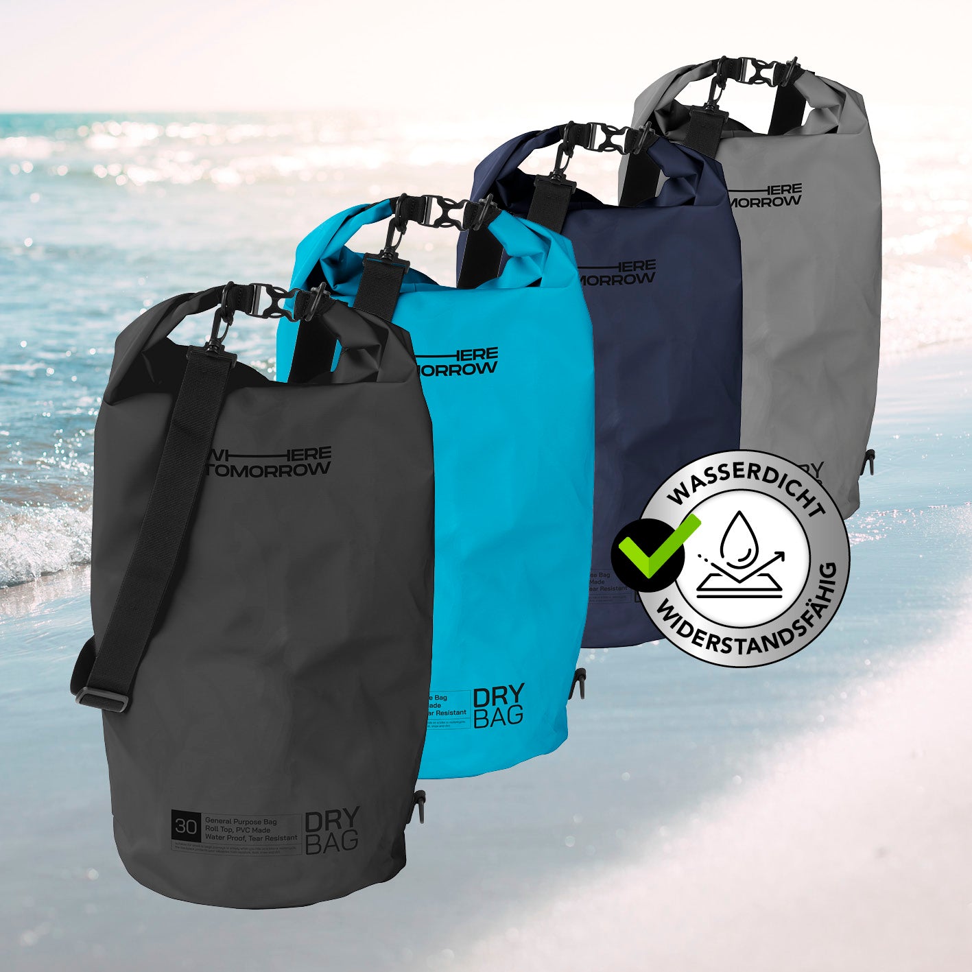 Dry Bag 30L - Style 01 - Schwarz