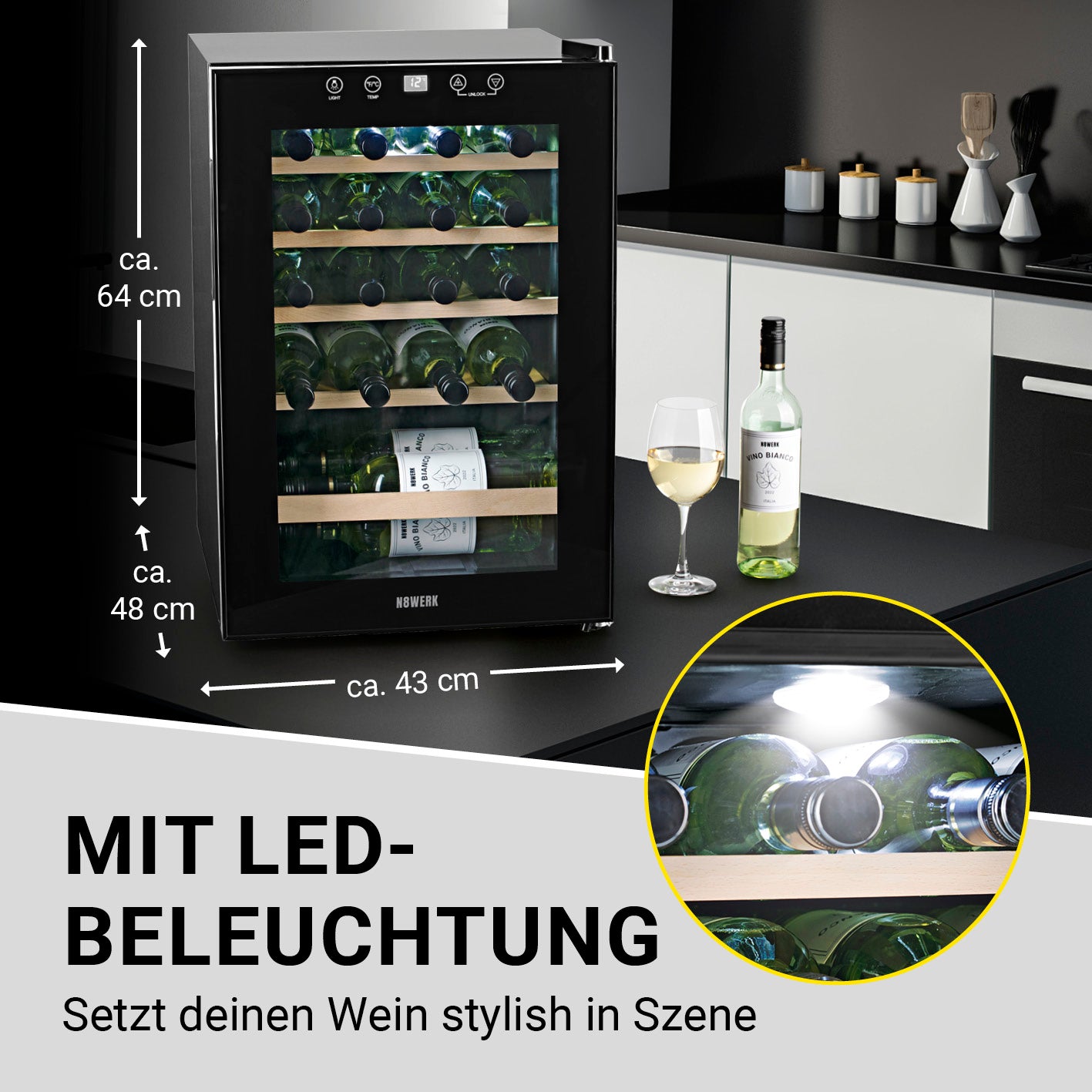 Weinkühlschrank - 20 Flaschen