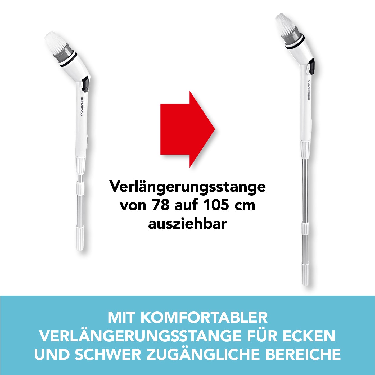 Akku-Reinigungsbürsten-Set - weiß/schwarz