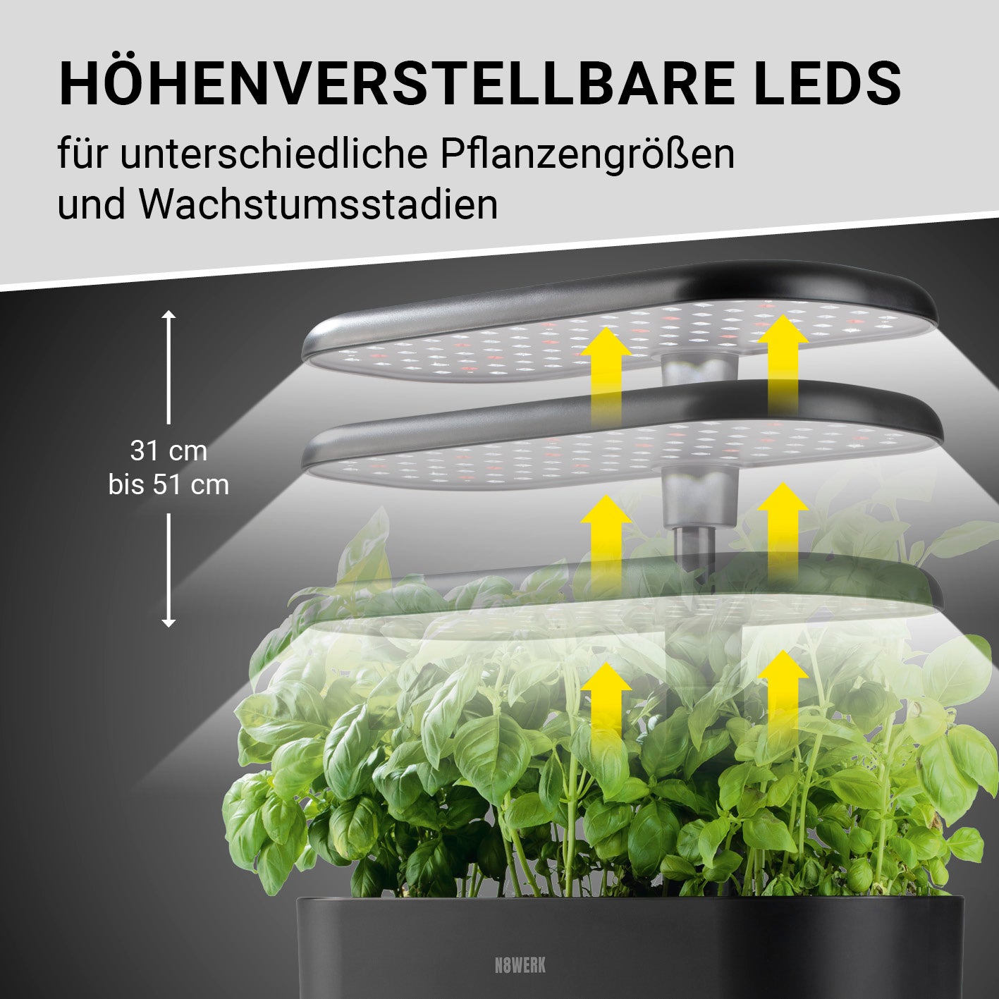 Hydroponische Pflanzenanzuchtstation mit Display + Ersatz-Set 56-tlg.
