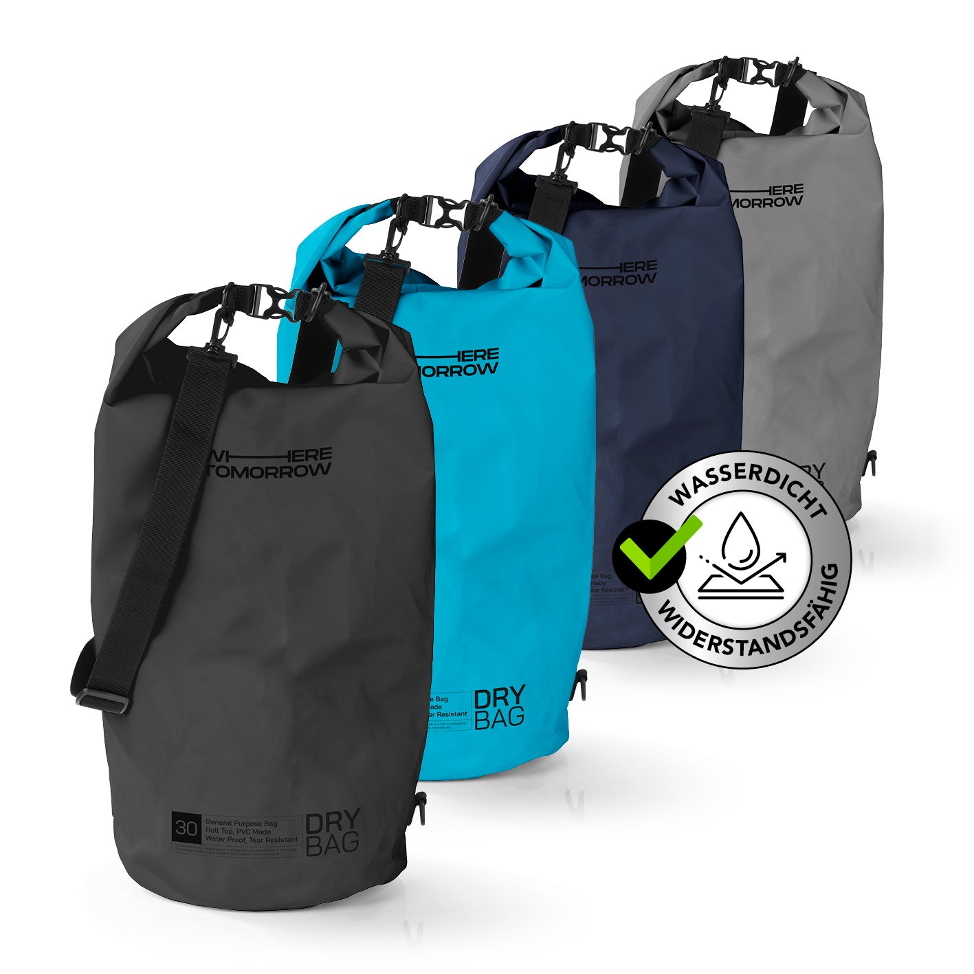 Dry Bag 30L - Style 01 - Schwarz