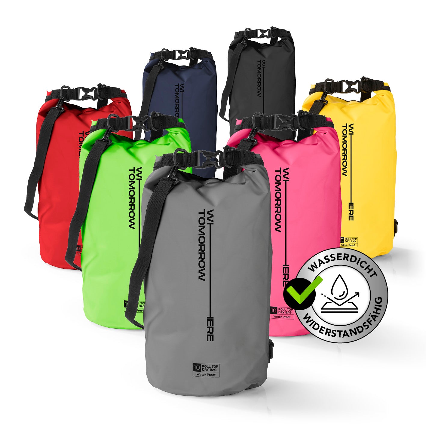 Dry Bag 10L - Style 02 - Grau