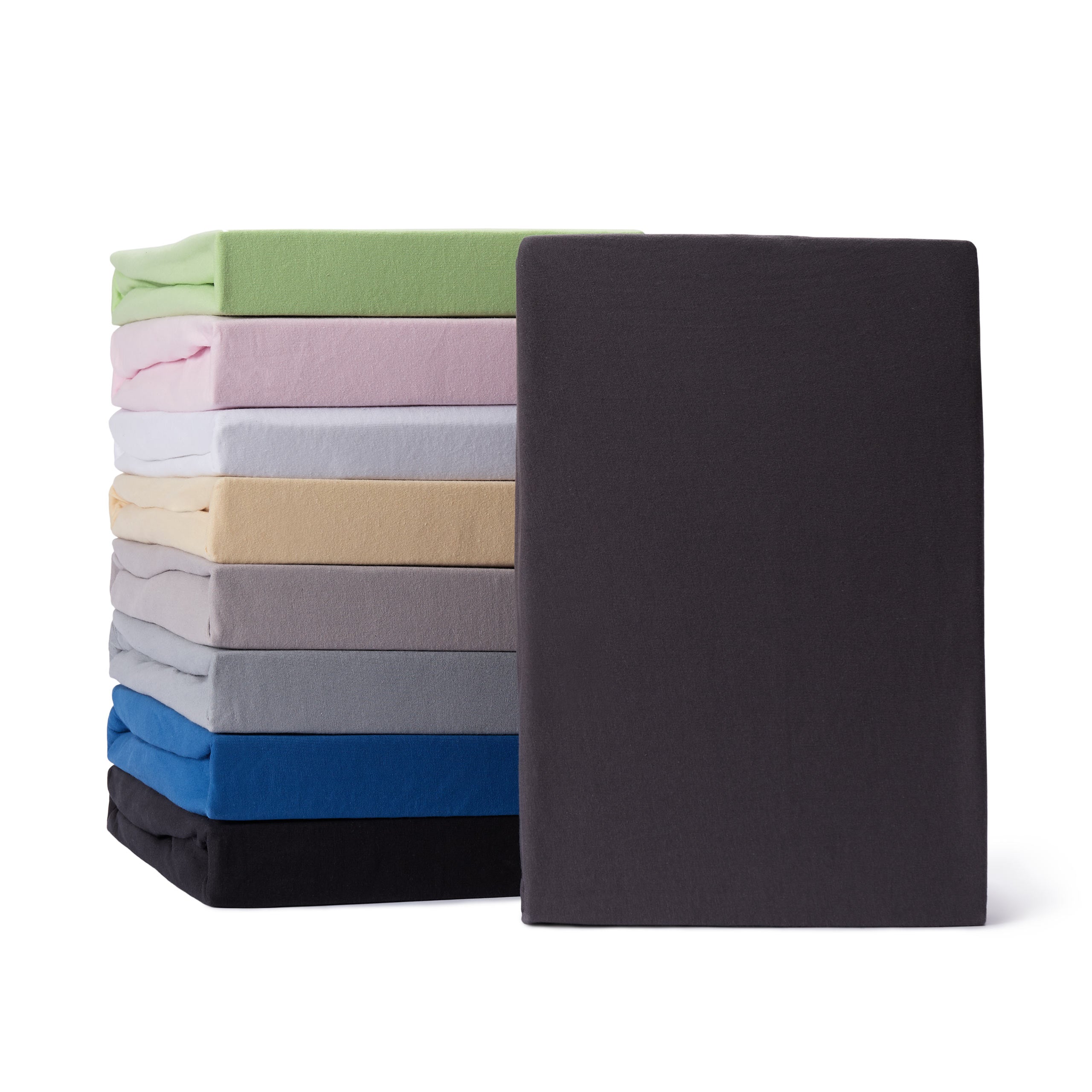 Comfort Jersey Spannbettlaken - 160 g/m² 100% Baumwolle - 140-160 x 200 cm - Anthrazit