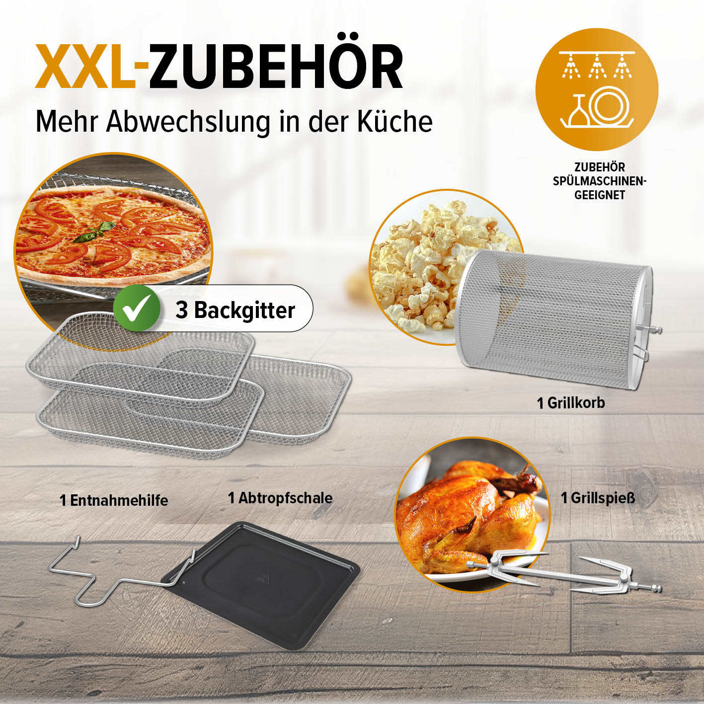 Digitale Heißluftfritteuse - 12 l - Schwarz