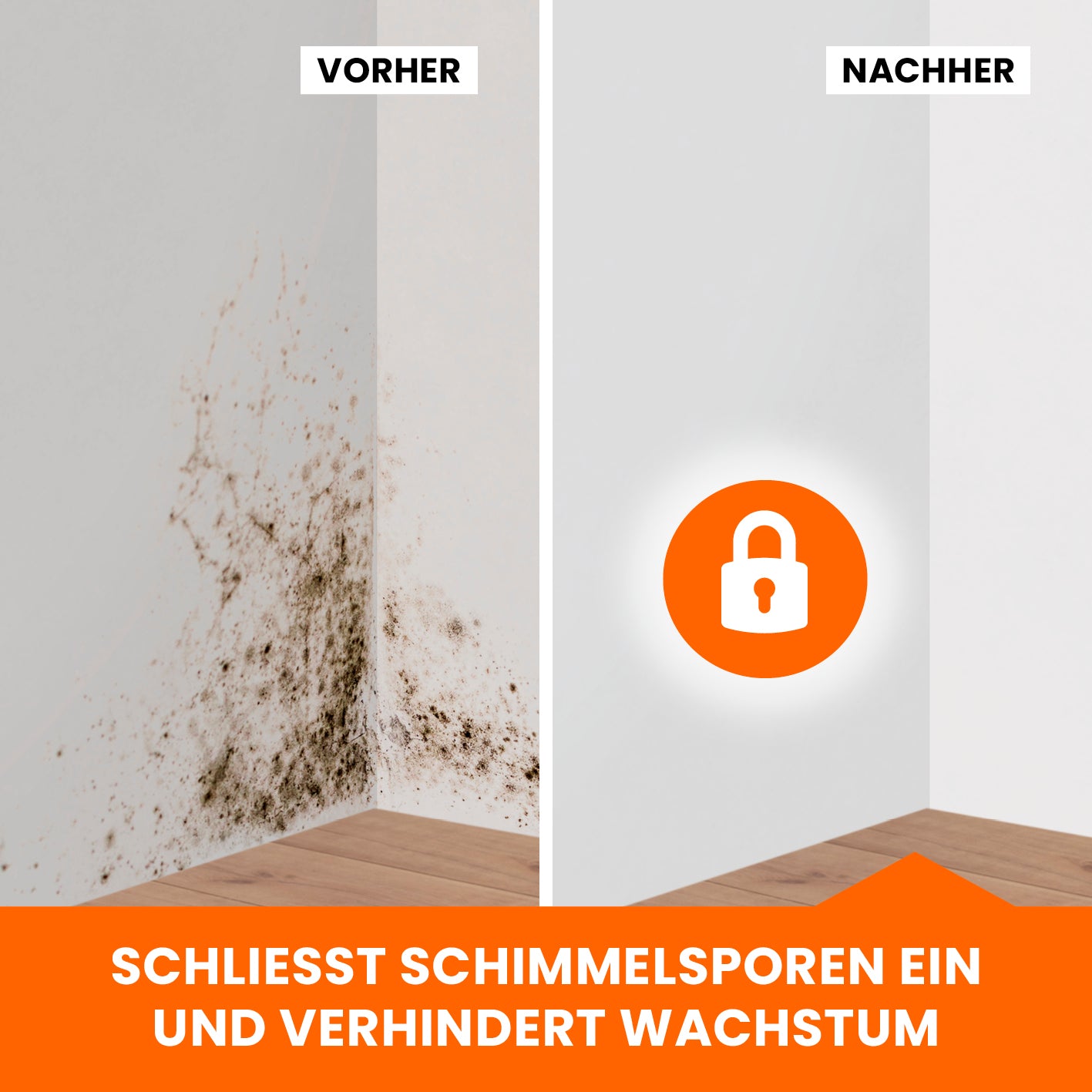 Tonis SCHIMMELSCHOCK 5.1 - Antimikrobielle Spezialfarbe - 4er-Set (4x 300 ml) - weiß