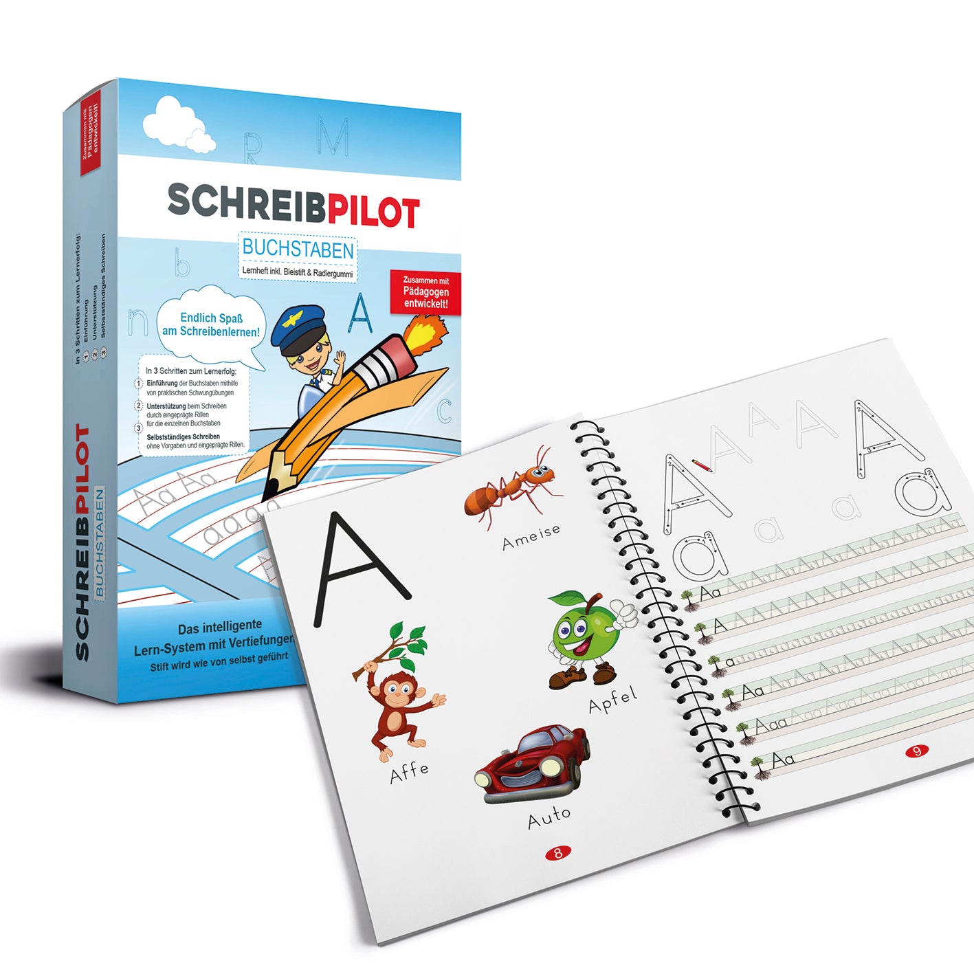 Heft Buchstaben mit Bleistift/Radiergummi - DIN-A4