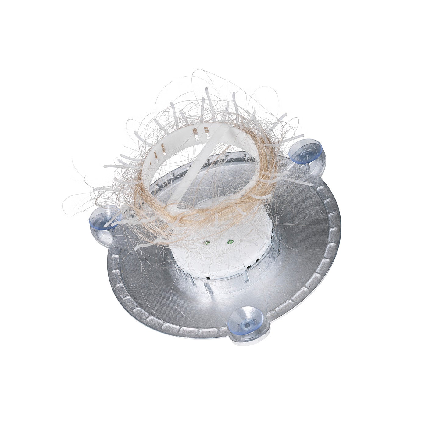Abfluss-Fee Dusche - 1x Verschlussstopfen, 2x Duftstein Zitrone/Apfel & 2x Haarfänger