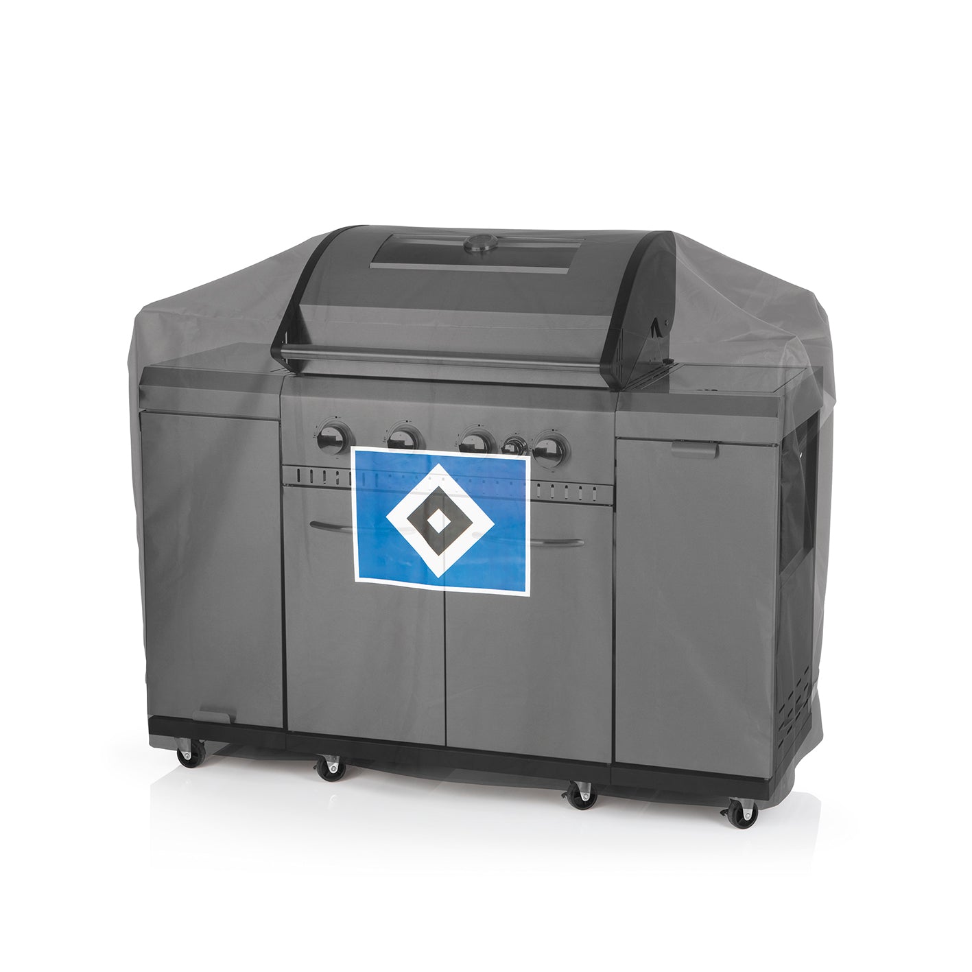 Wetterschutzhaube XL - schwarz mit Logo