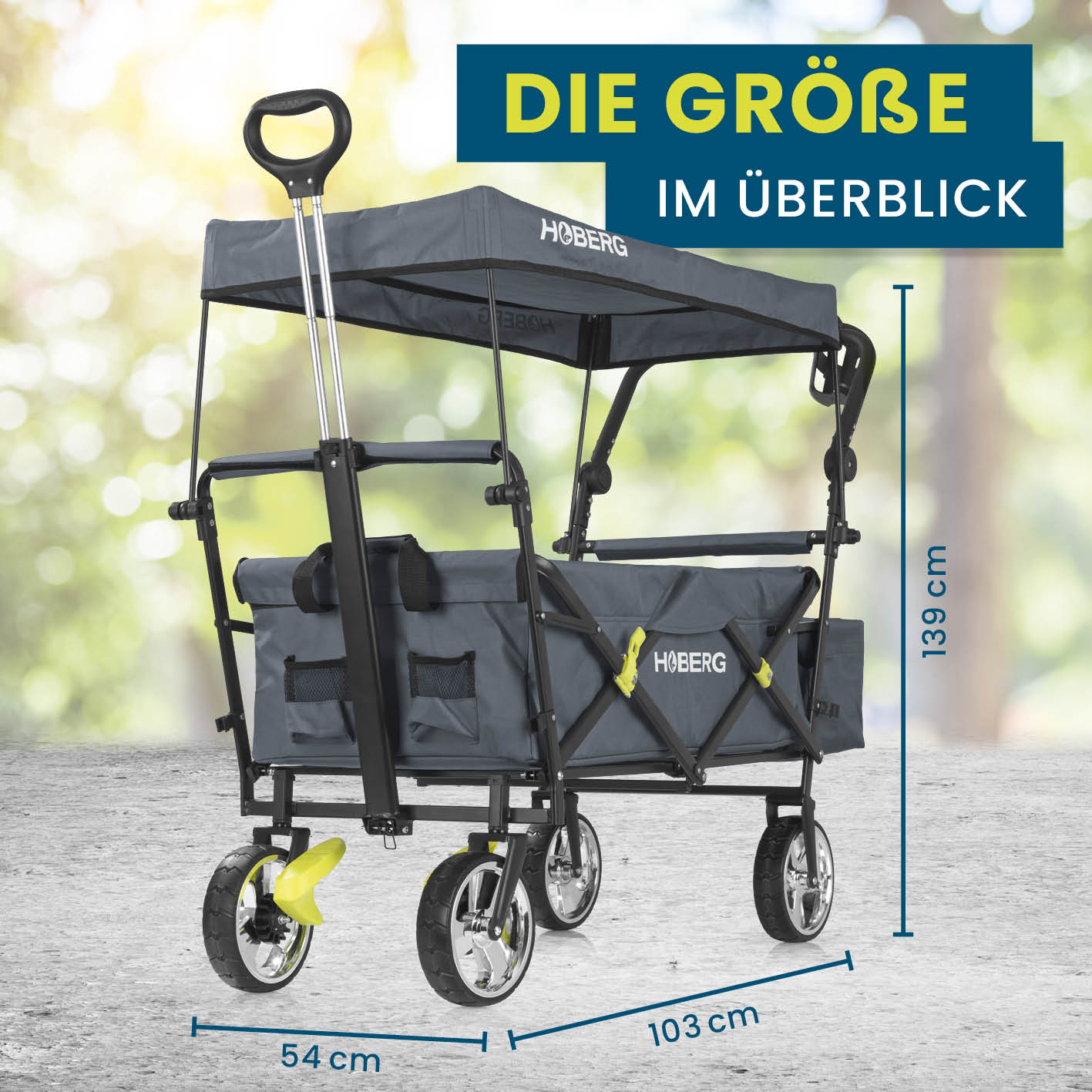 Faltbarer Bollerwagen - Grau