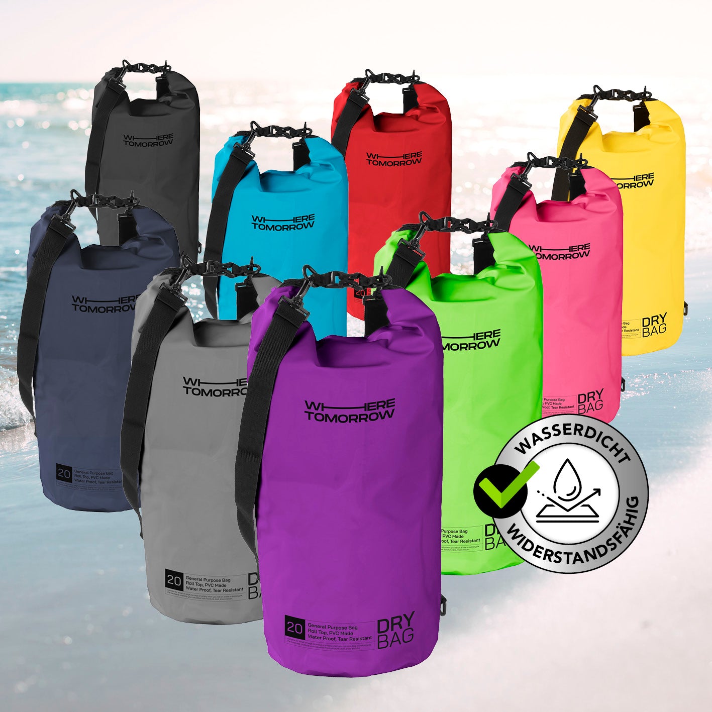 Dry Bag 20L - Style 01 - Lila