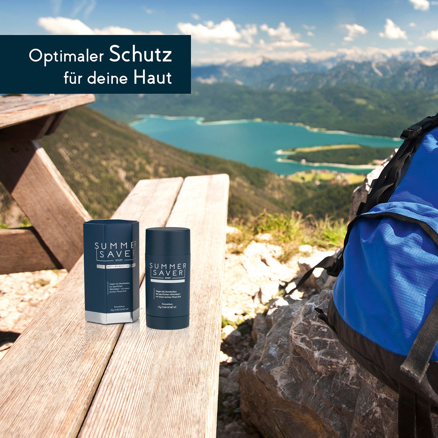 Kosmetikum - Anti-Wundreib-Stick - Sport - 2er-Set (je 25 g) schützt bei Sport, mit Minzduft, für Oberschenkel, Gesäß und Füße.