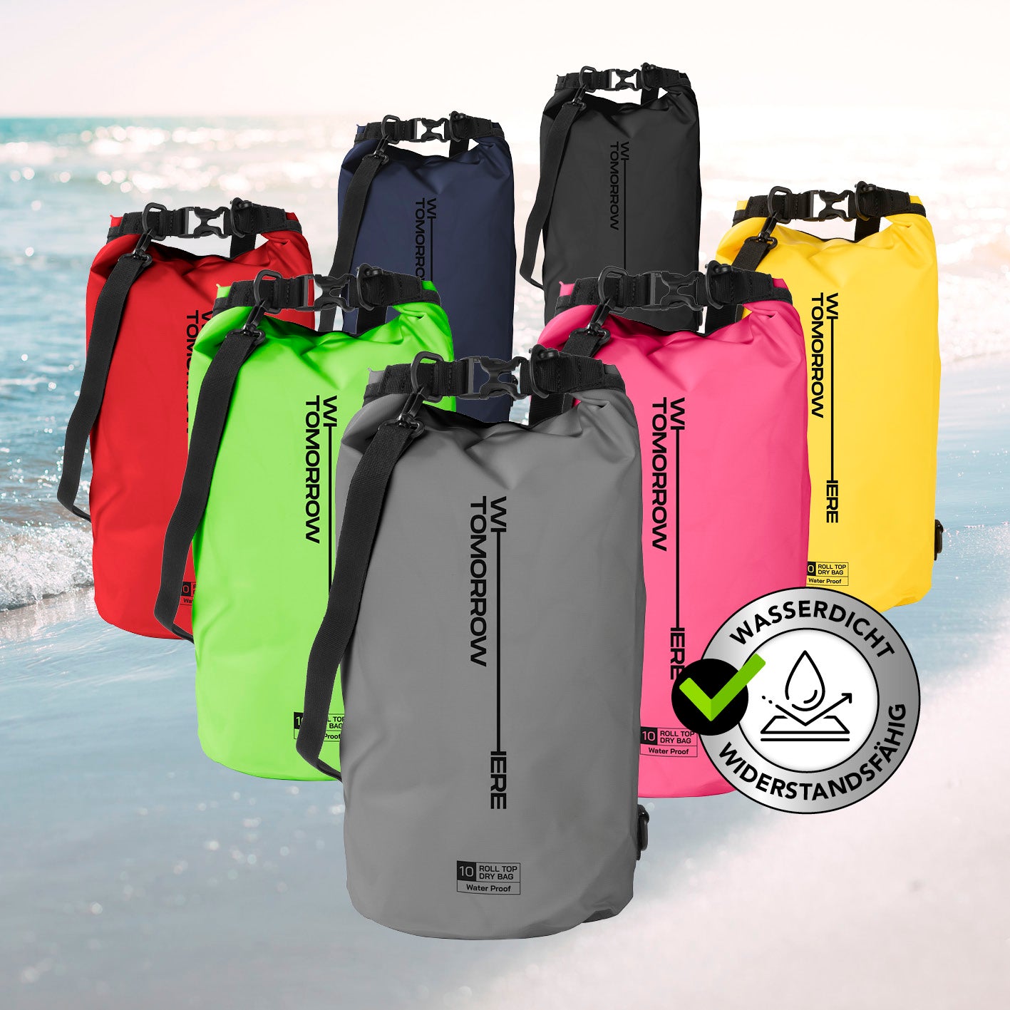 Dry Bag 10L - Style 02 - Grau
