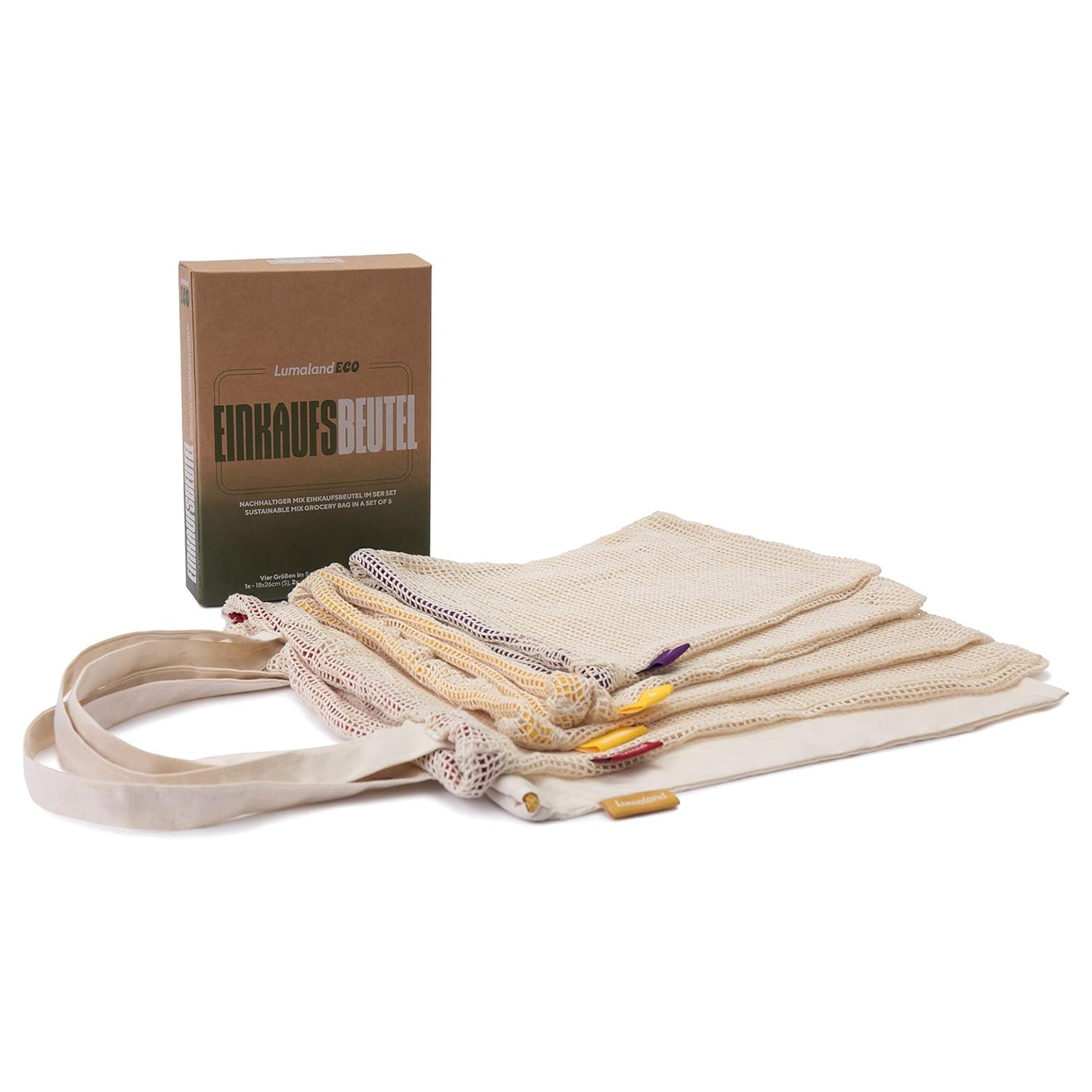 Einkaufsbeutel  aus 100% Baumwolle - 5er-Set