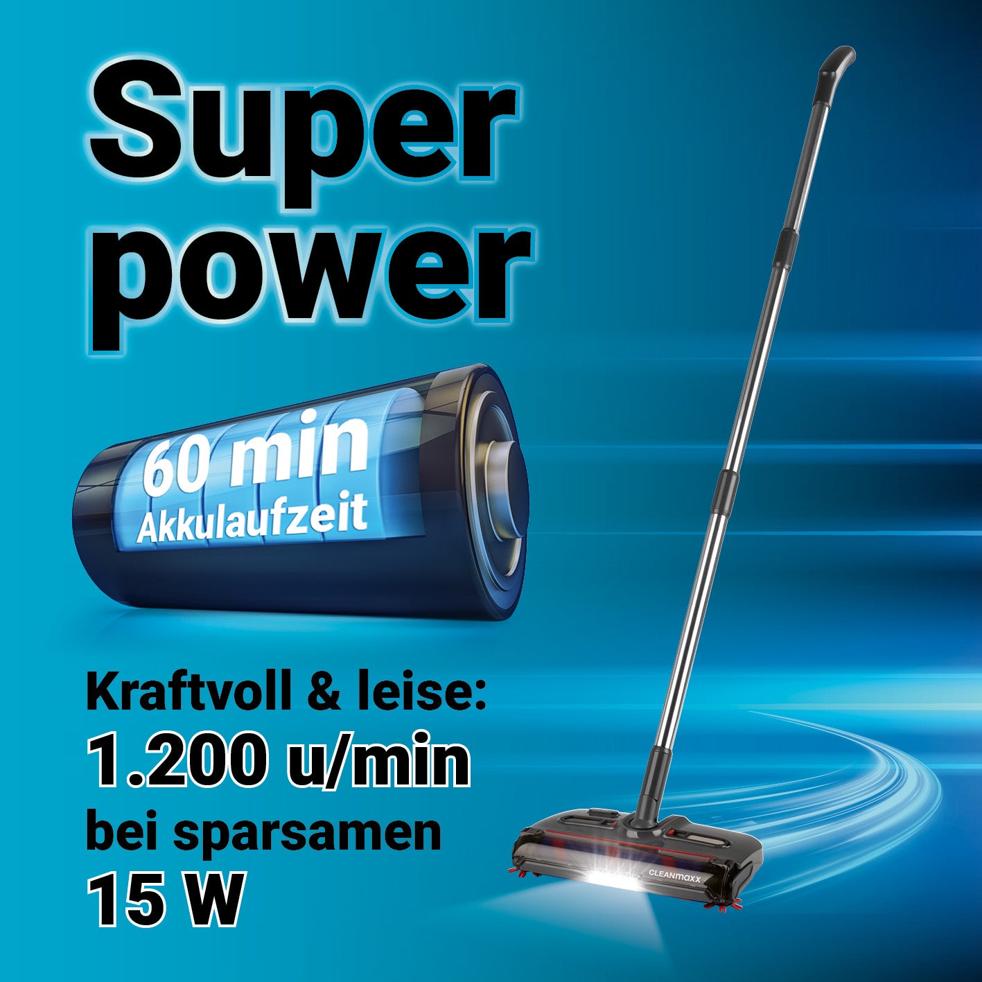 Akkubesen mit LED-Beleuchtung