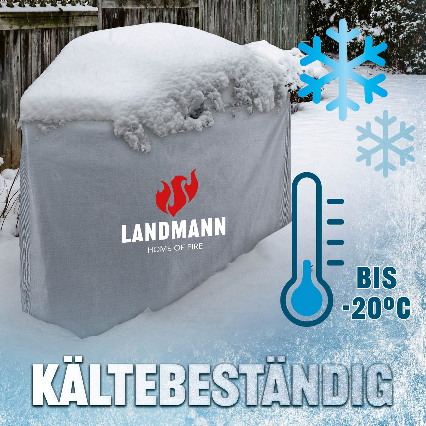 Wetterschutzhaube Premium - 38 x 44 x 34cm - Grau