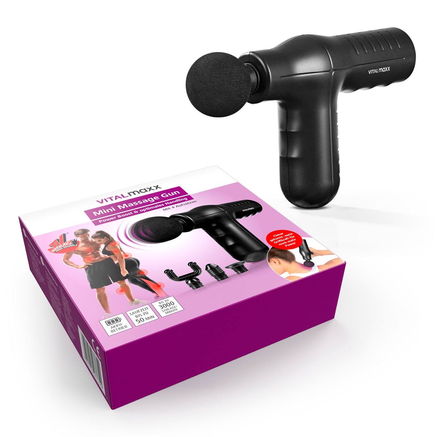 Mini-Massage Gun Smart Grip - schwarz