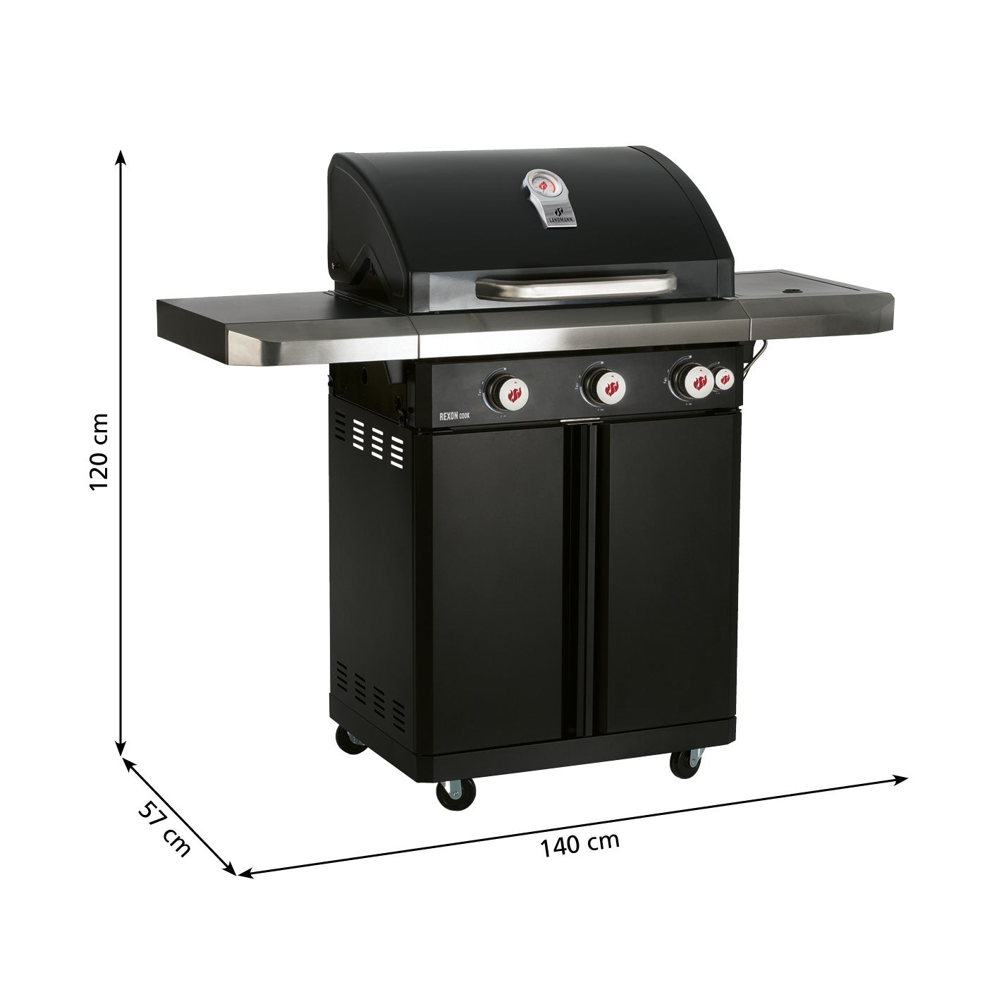 Gasgrill Rexon PTS 3.1 - schwarz