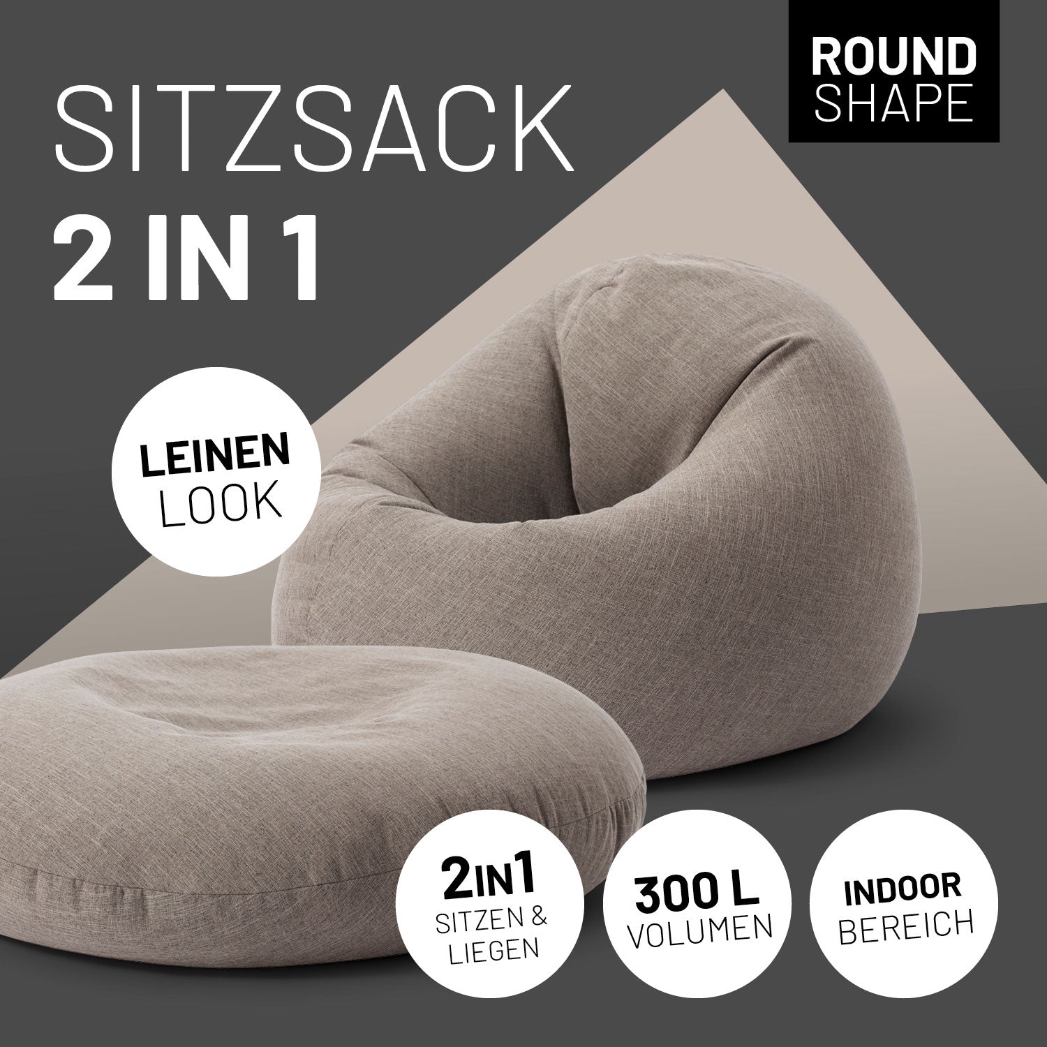Sitzsack Interior Line (300 L ) - indoor - Hellgrau