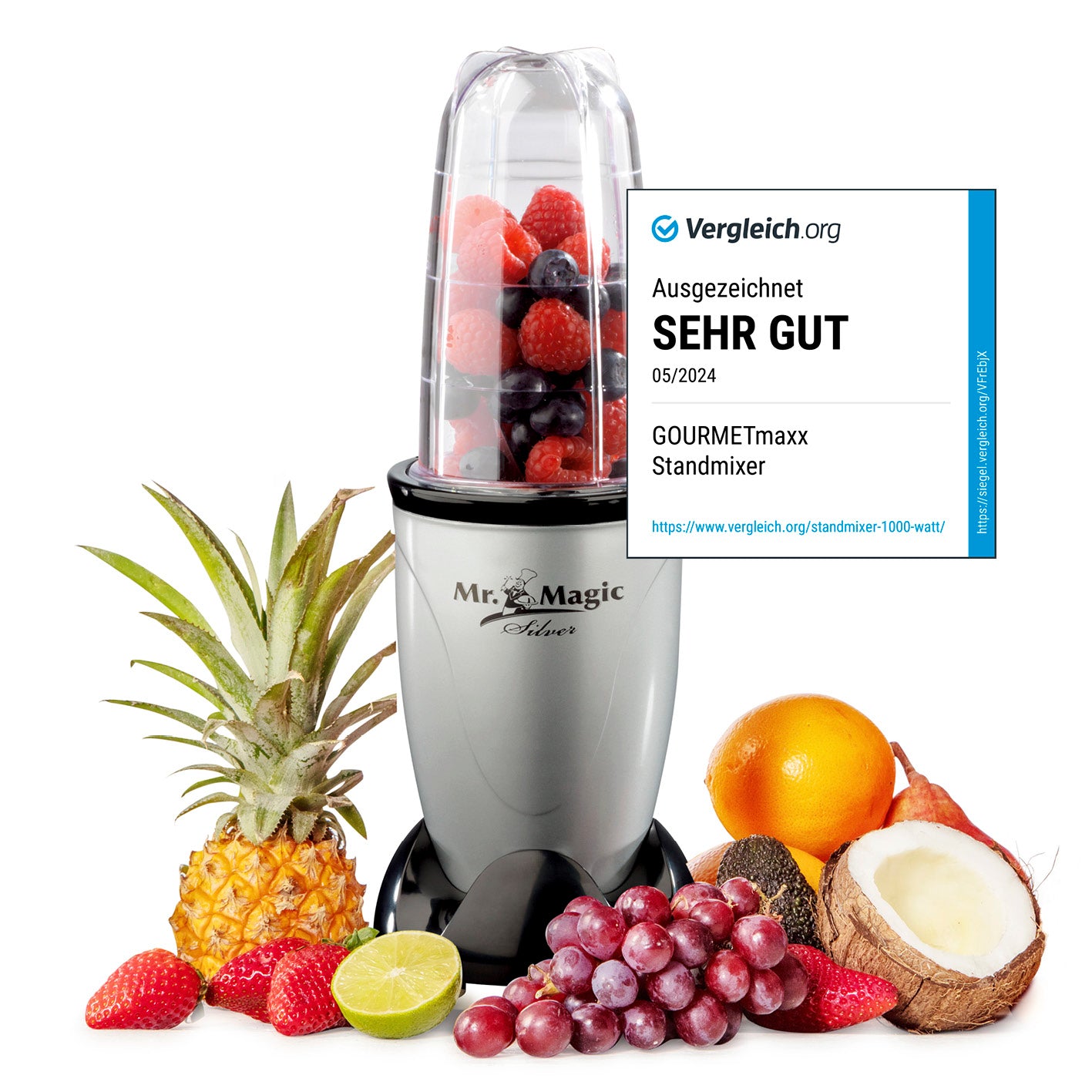 GOURMETmaxx Mr. Magic 4-tlg. in Schwarz/ Silber