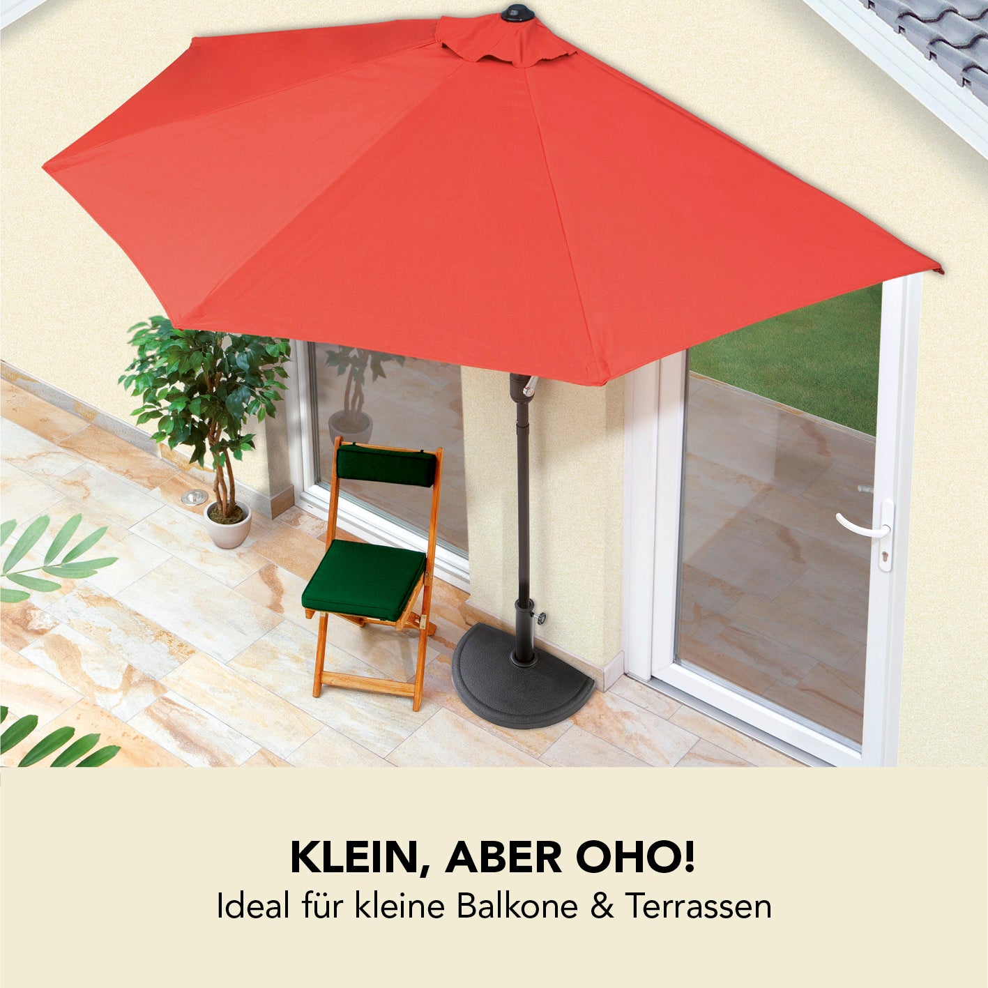 Sonnenschirmfuß Stein-Optik - 50x33x33cm - anthrazit