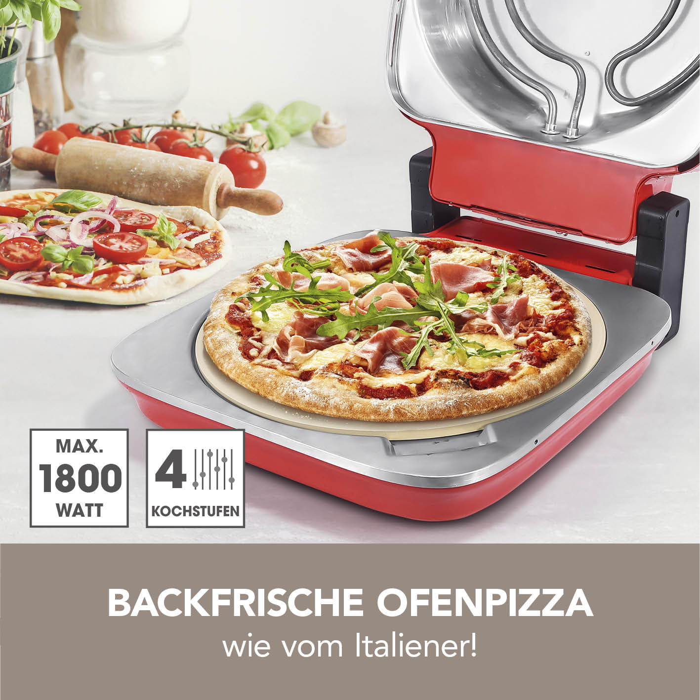 Elektro-Pizzaofen inkl. Pizzastein