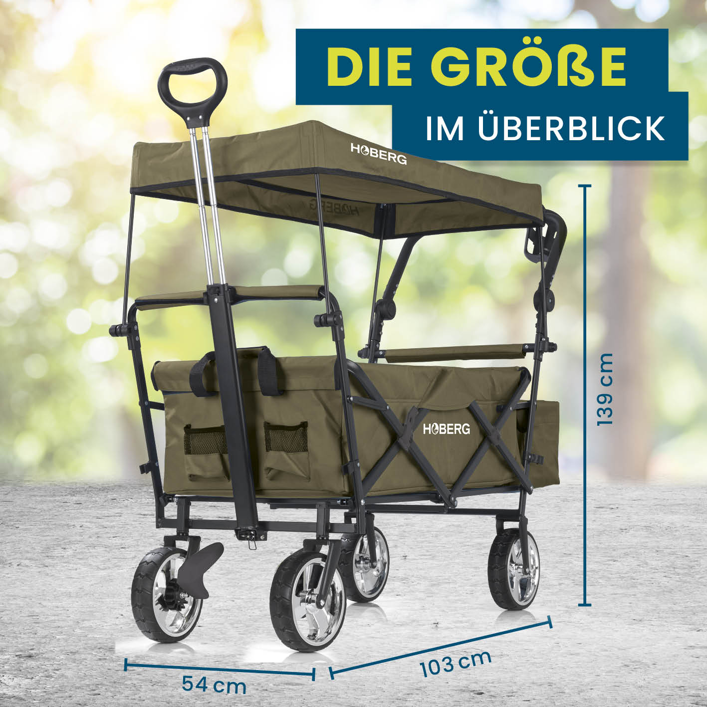 Faltbarer Bollerwagen - Beige