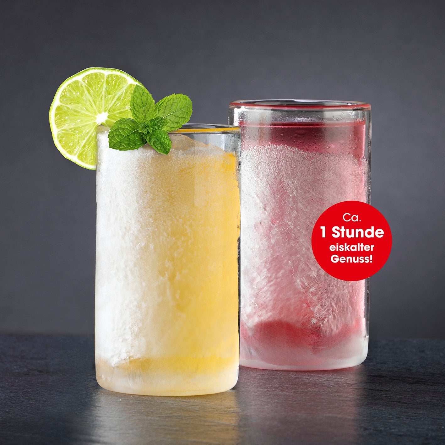 Glas selbstkühlend - 2er-Set je 280 ml