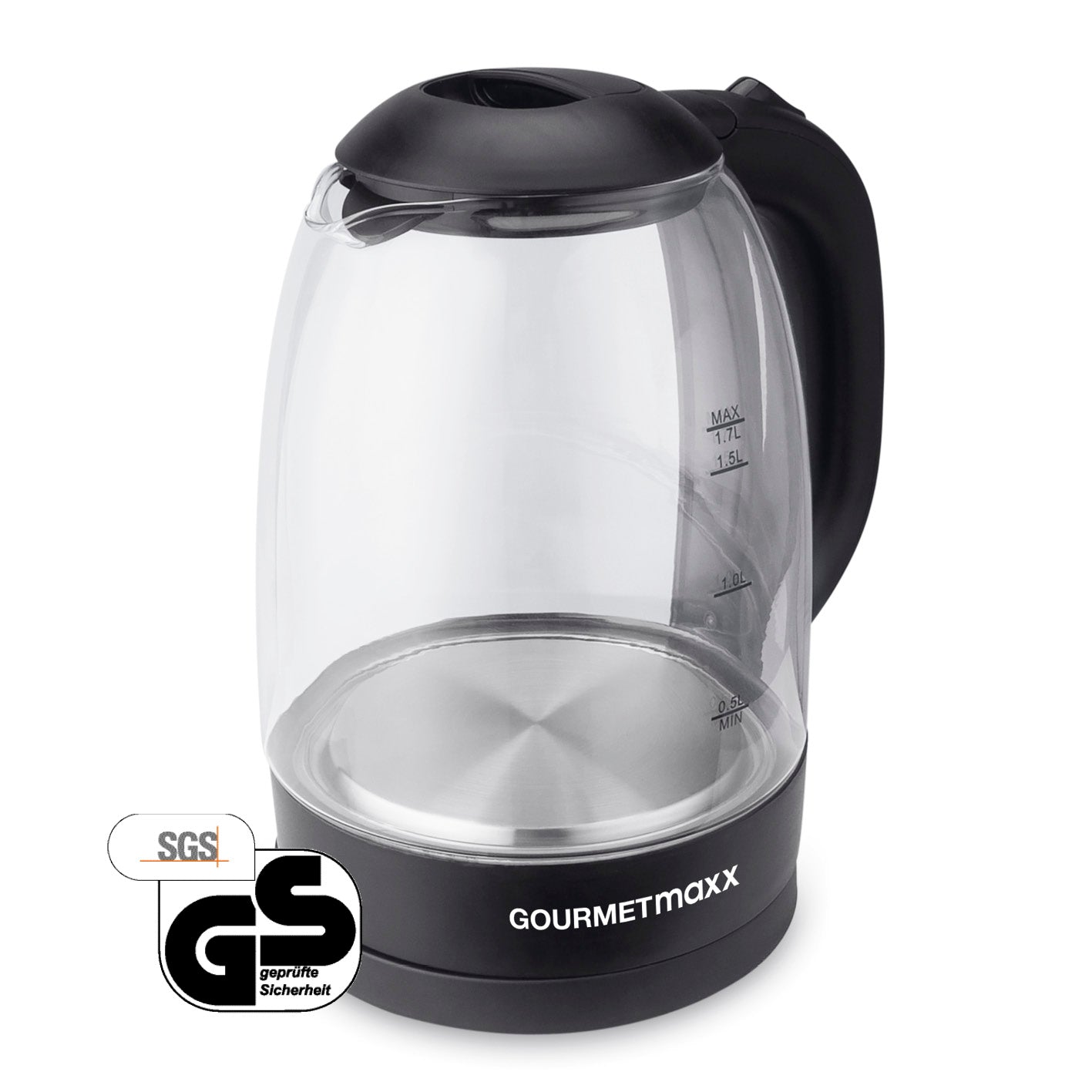 Glas-Wasserkocher 1,7 l - Schwarz