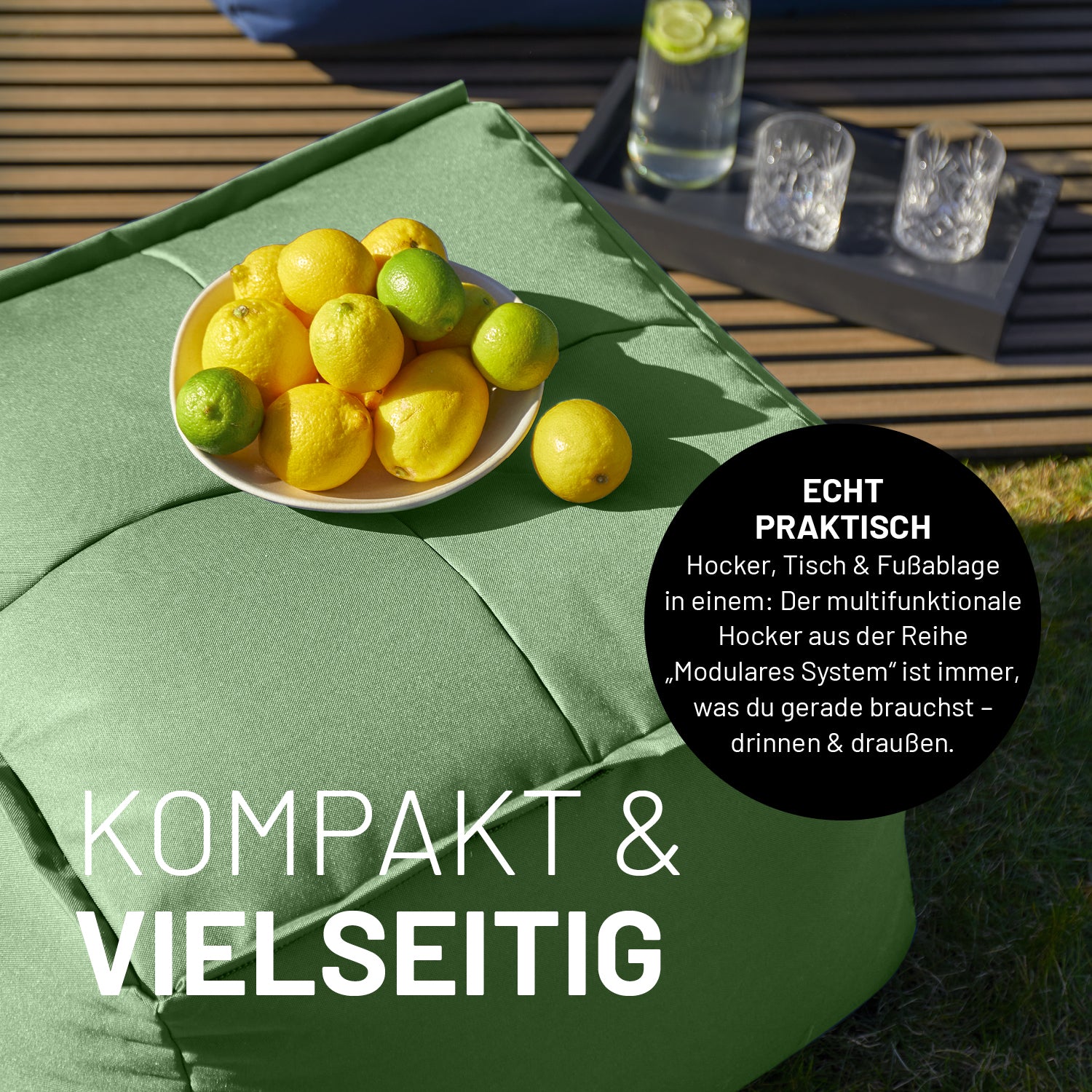 Basic Set (5-tlg.) - Modulares System - In- & outdoor - Pastell Grün