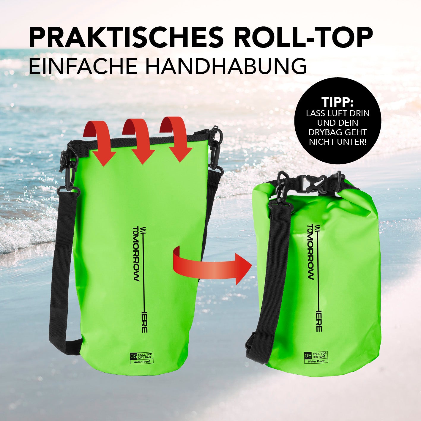 Dry Bag 5L - Style 02 - Grün