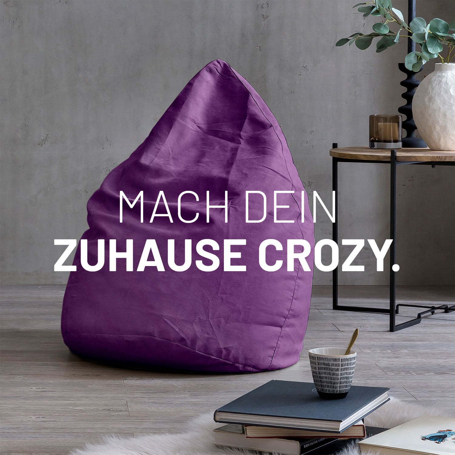 Luxury XL Sitzsack (120 L) - indoor - Lila