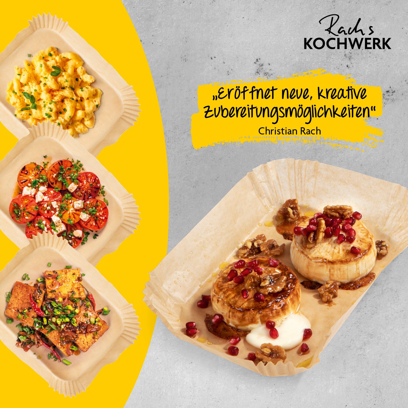 Backpapierschalen für Heißluftfritteusen 2er-Set (4,5 & 9 Liter) mit 2 Rezeptideen - 100 Stück