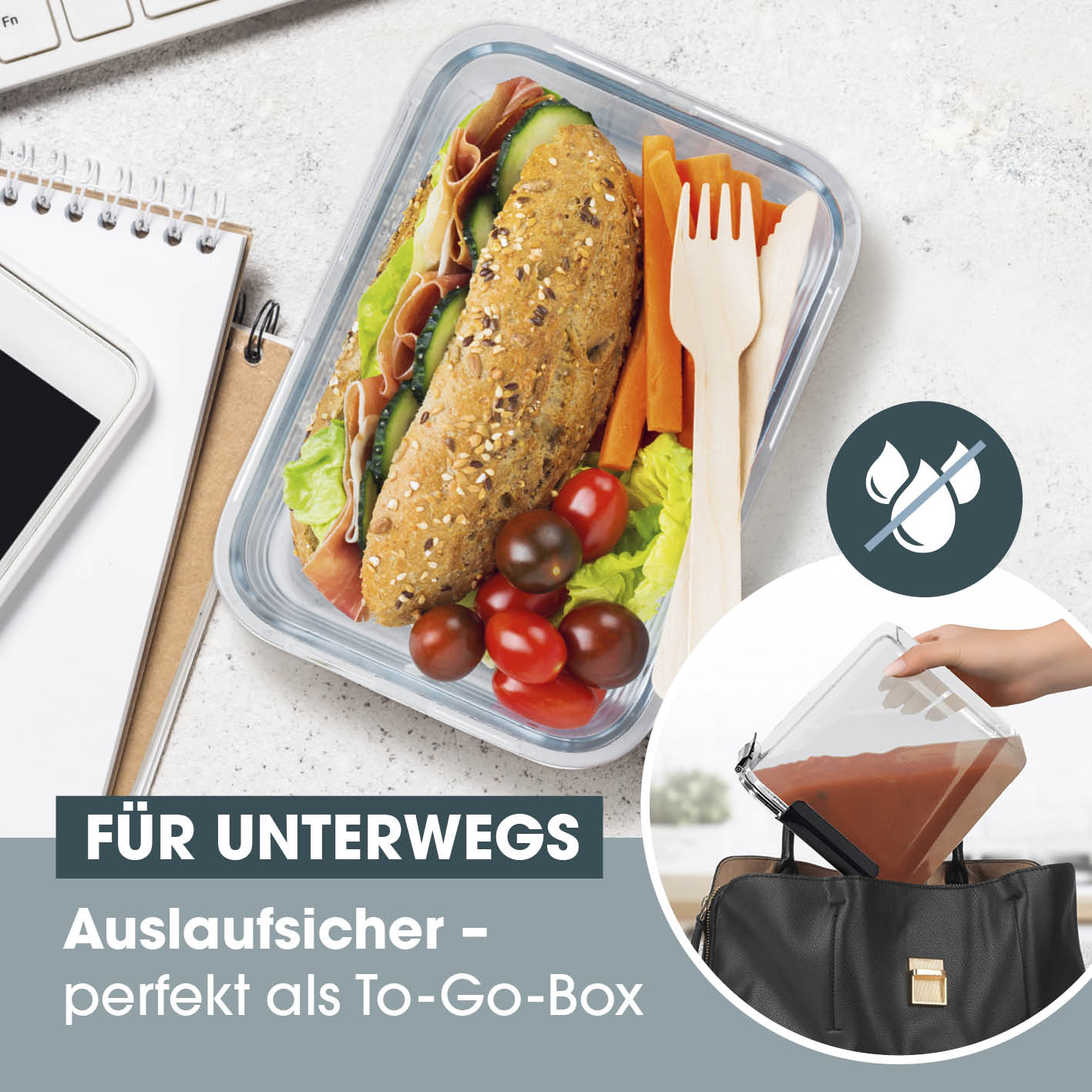 Frischhaltedosen Klick-it - 10-tlg. - Schwarz