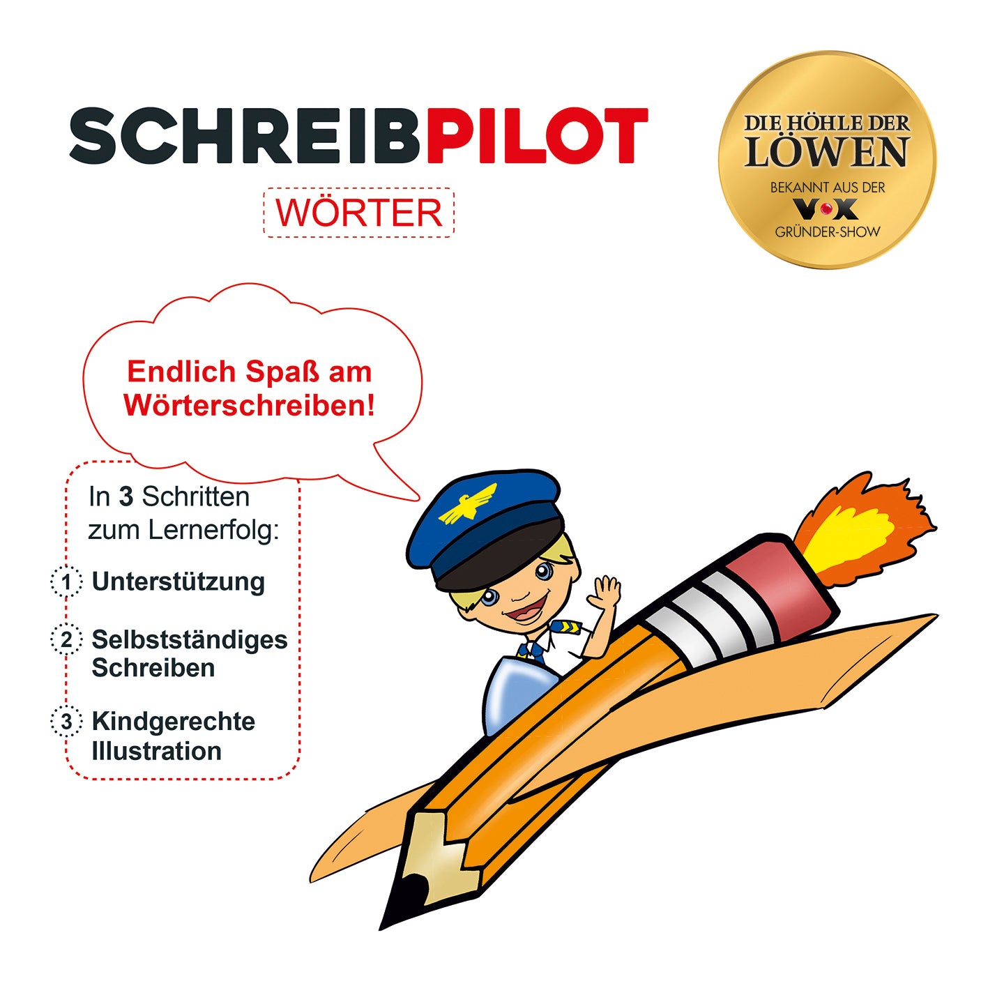 Heft Wörter mit Bleistift/Radiergummi - DIN-A4
