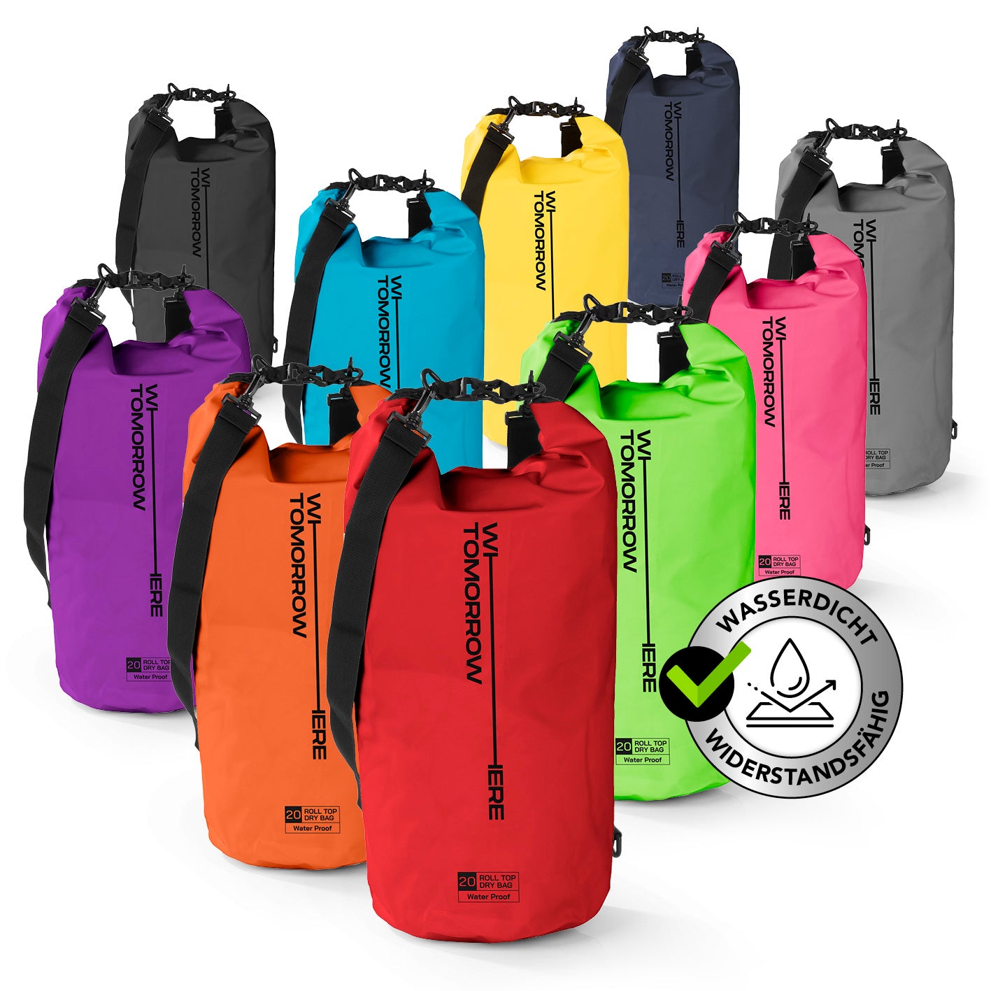 Dry Bag 20L - Style 02 - Rot