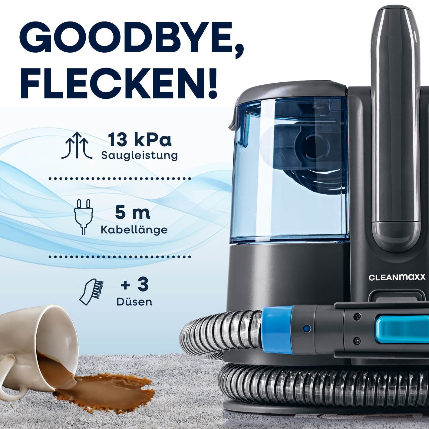 Polster- & Teppichreiniger Pro Power - Grau/Blau