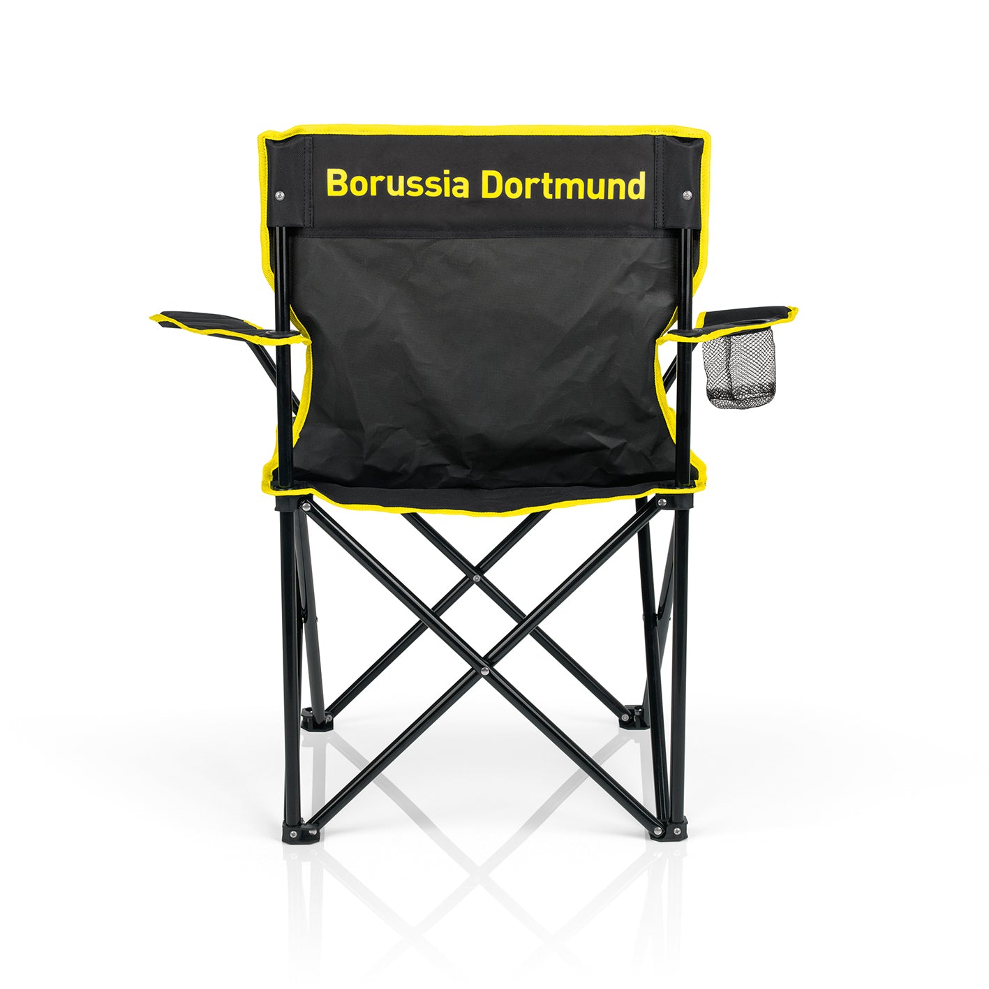 Campingstuhl faltbar - 80x50 cm - schwarz/gelb mit Logo