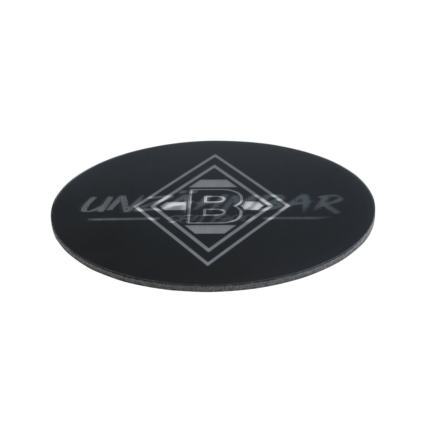 Untersetzer 3D - 10,5 x 10,5 cm - 5er-Set - schwarz/weiß mit Logo