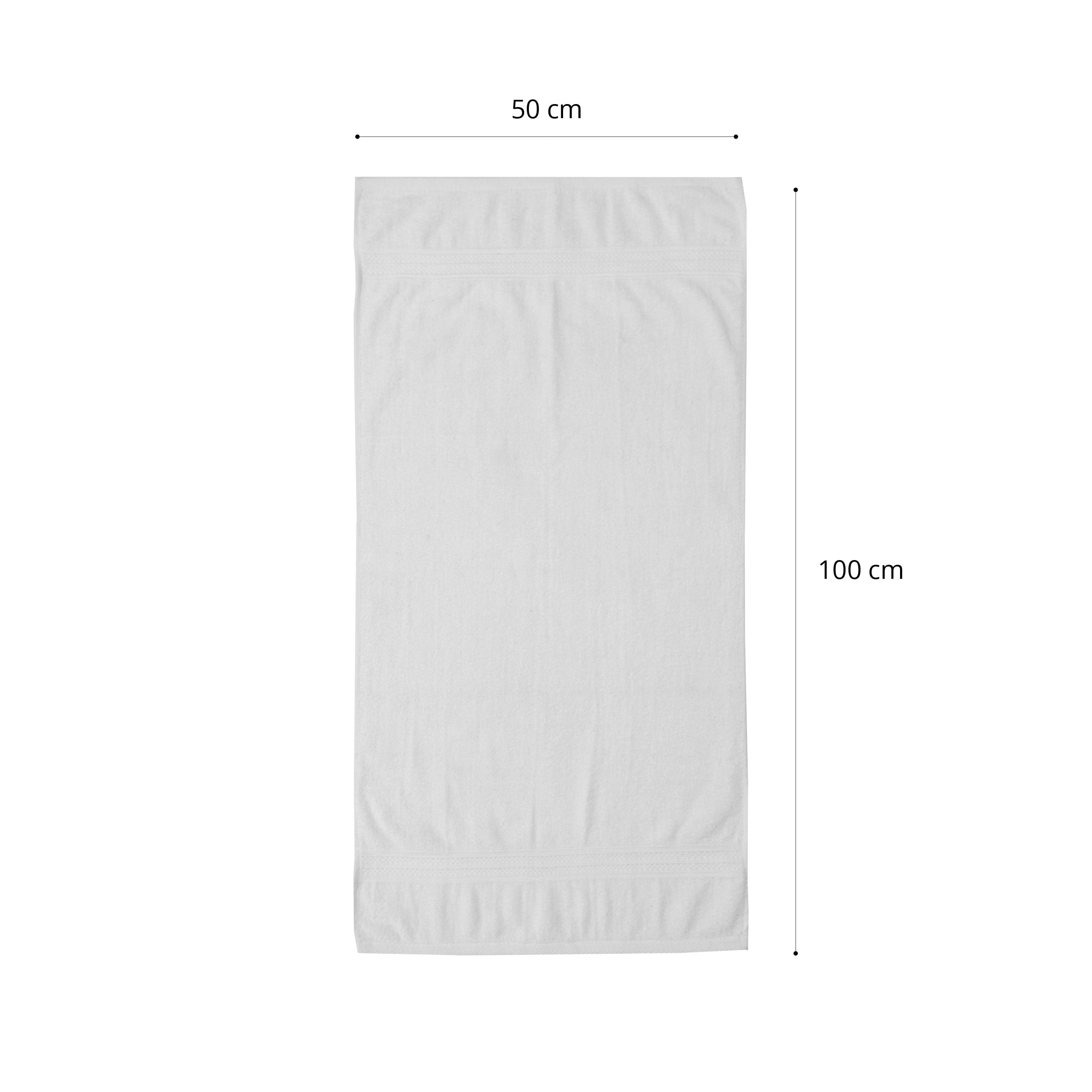 Premium Frottee-Handtuch - 50 x 100 cm - 4er Set - weiß