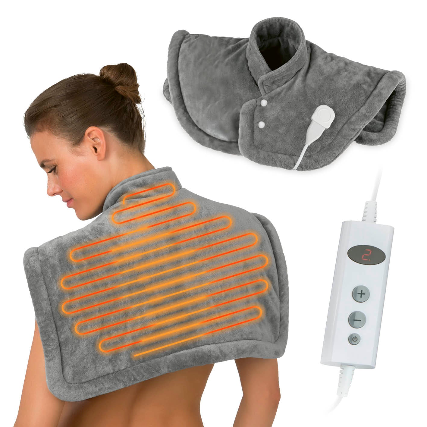Wärmekissen - Für Nacken & Rücken - grau