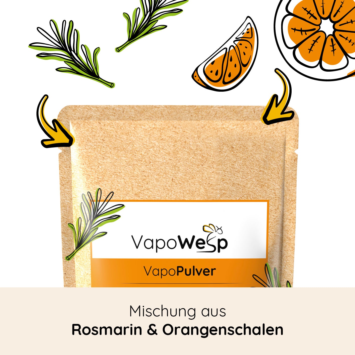 Pulver Orange & Rosemary - 100 g