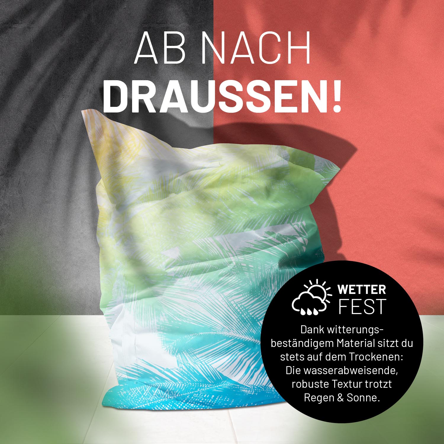 Sitzsack Classic XXL (380 L) - indoor & outdoor - Special Edition Tropical Regenbogen