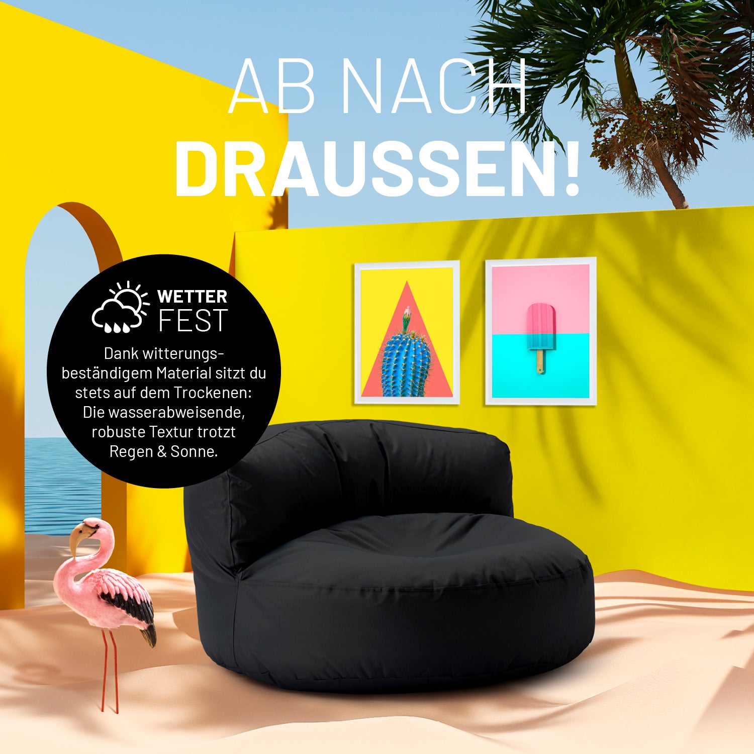 Sitzsack Lounge (320 L) - indoor & outdoor - Schwarz