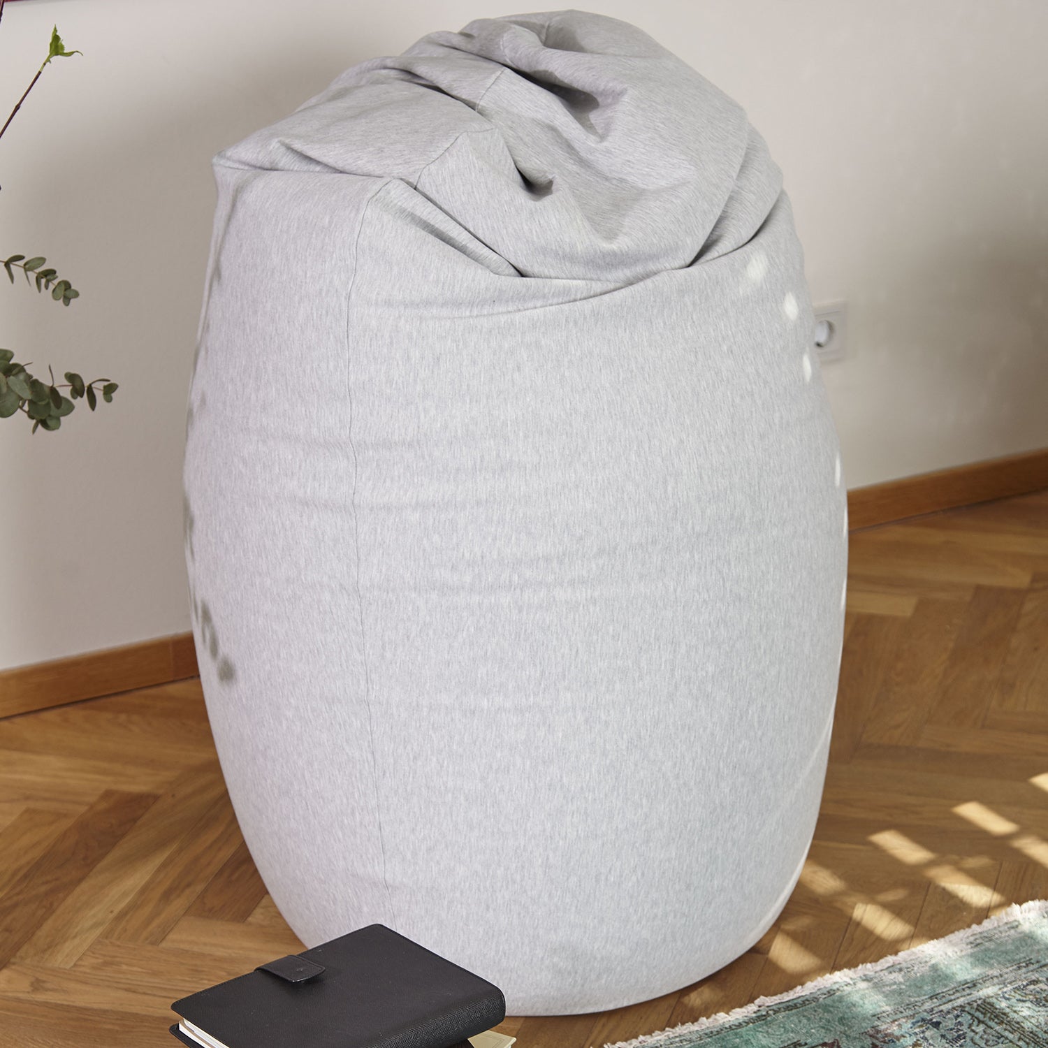 Flexi Comfort Sitzsack Premium Bean Bag Sitzkissen - Big - 155 x 100 cm - Hellgrau