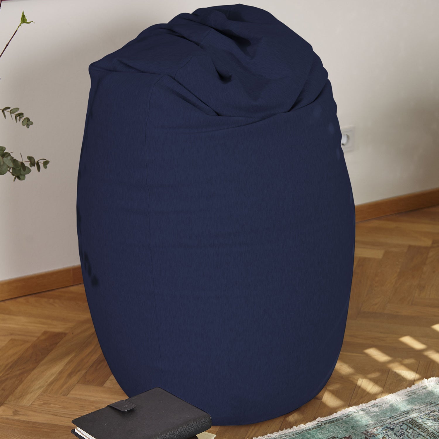 Flexi Comfort Sitzsack Premium Bean Bag Sitzkissen - Big - 155 x 100 cm - Navyblau