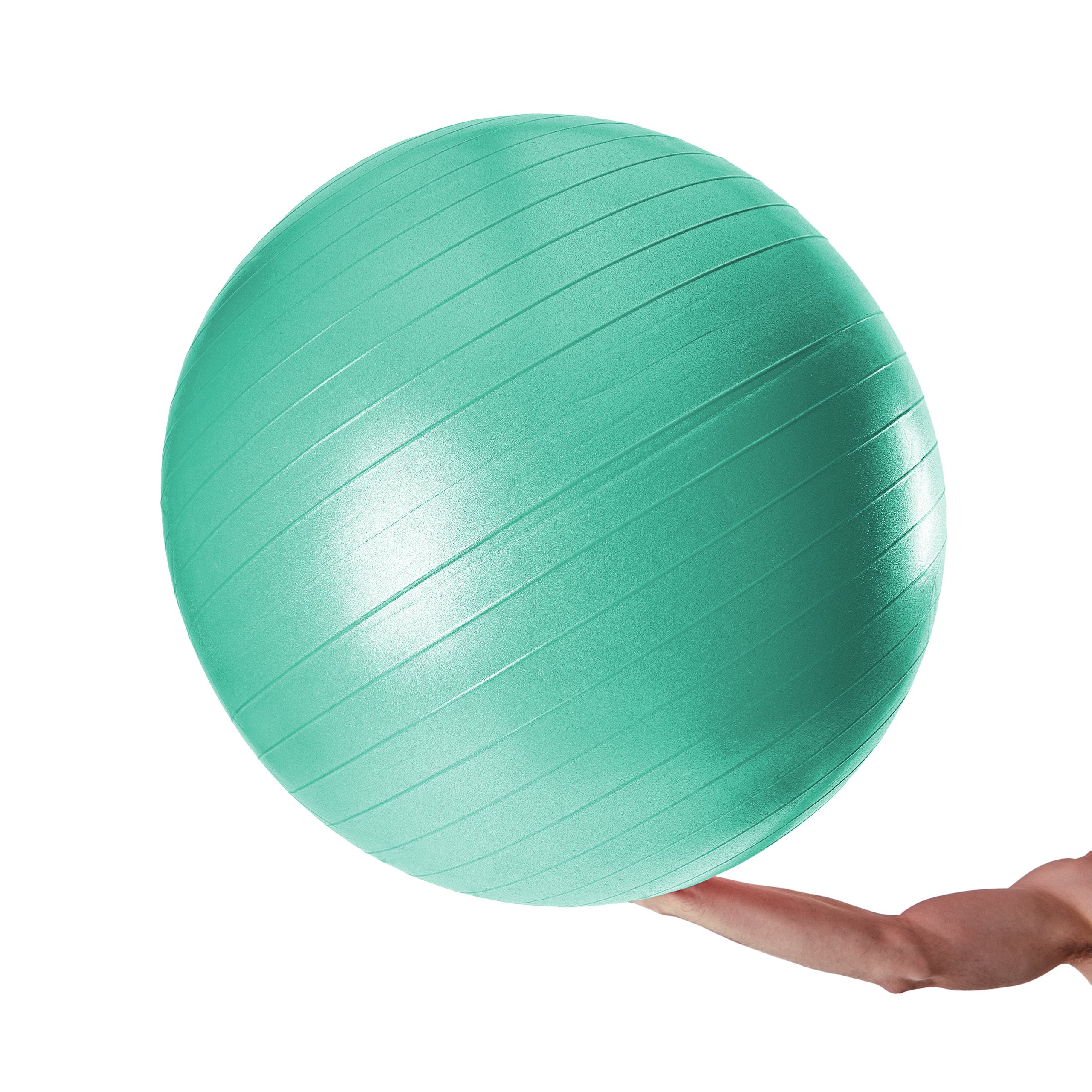 Gymnastikball inkl. Ballpumpe - Fitness Sitzball - Türkis - 65 cm
