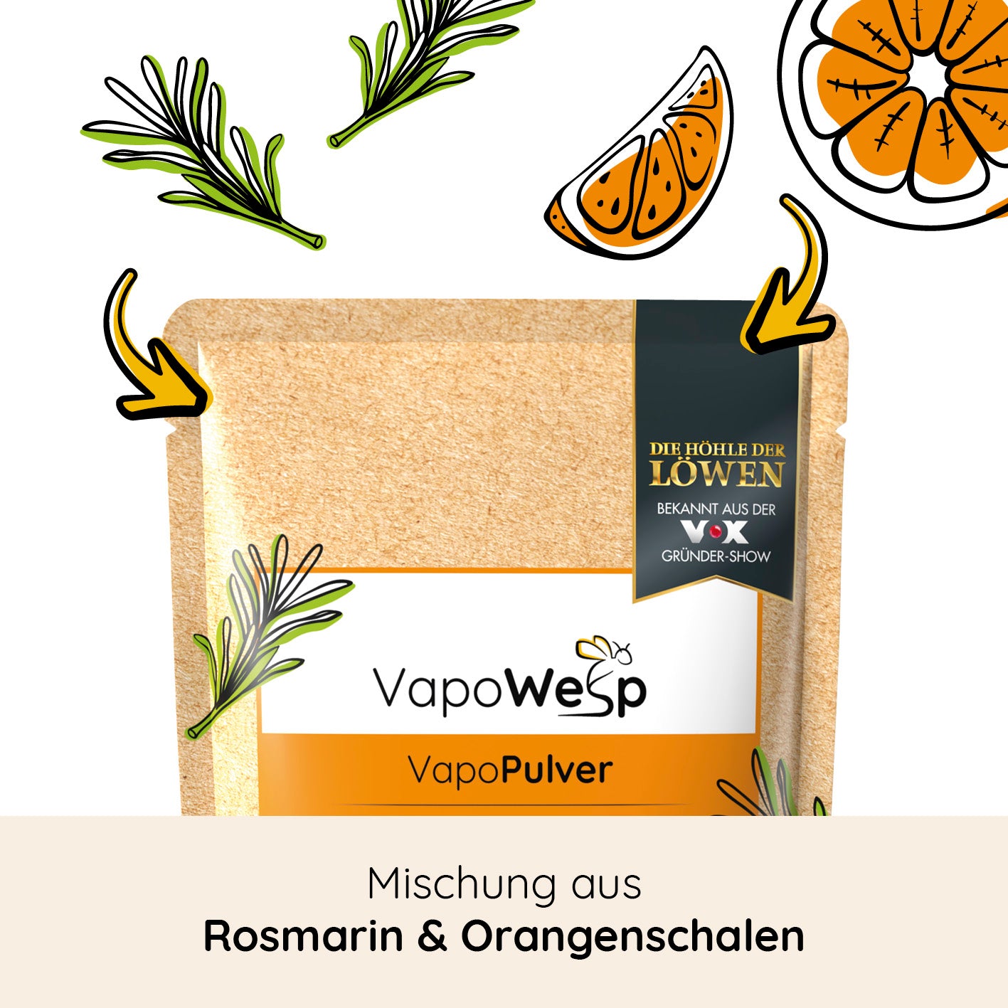 Pulver 3er-Set Orange & Rosemary (3x je 100 g)