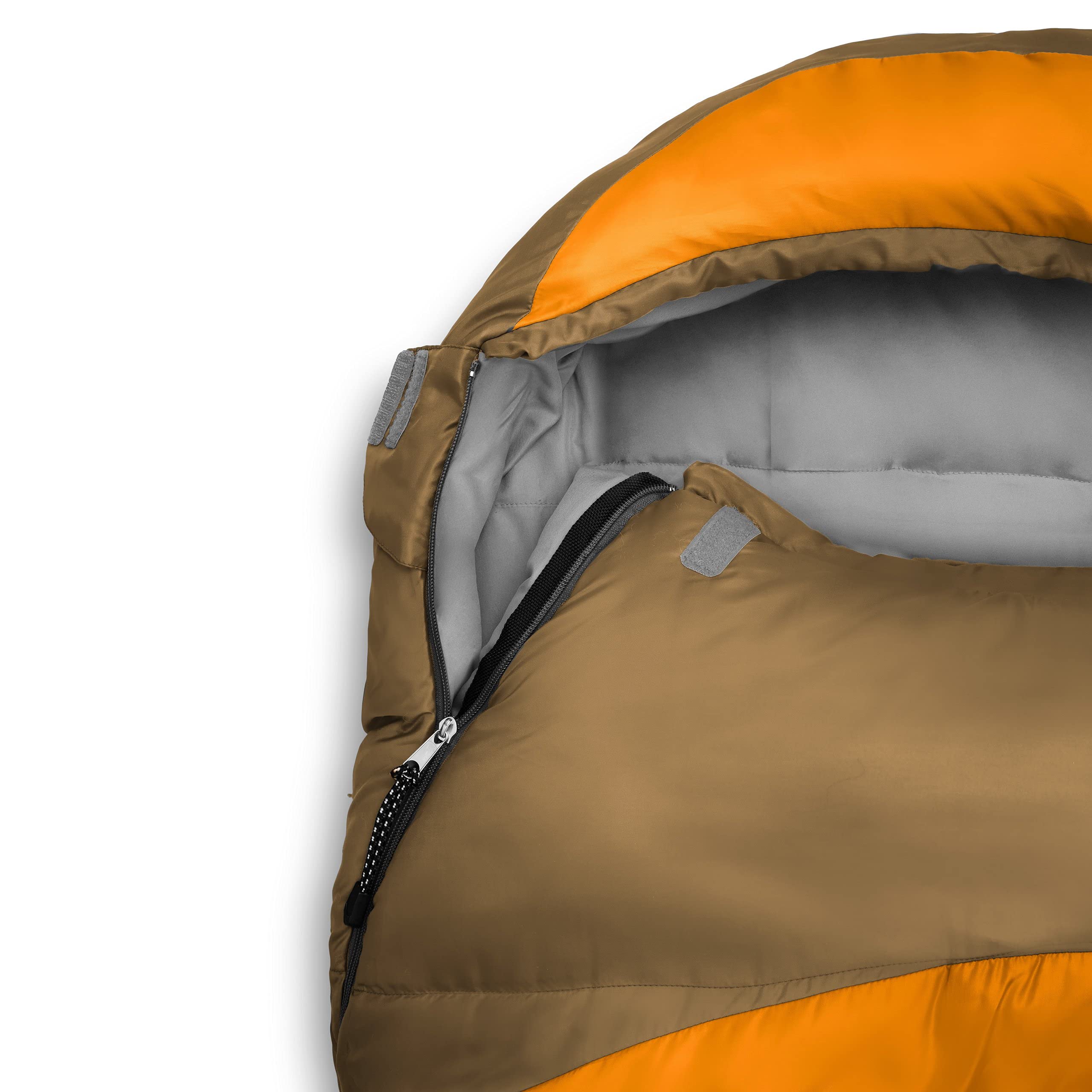 Camping Schlafsack Classic - Mumienschlafsack mit Tasche - 230 x 80 x 55 cm - Orange