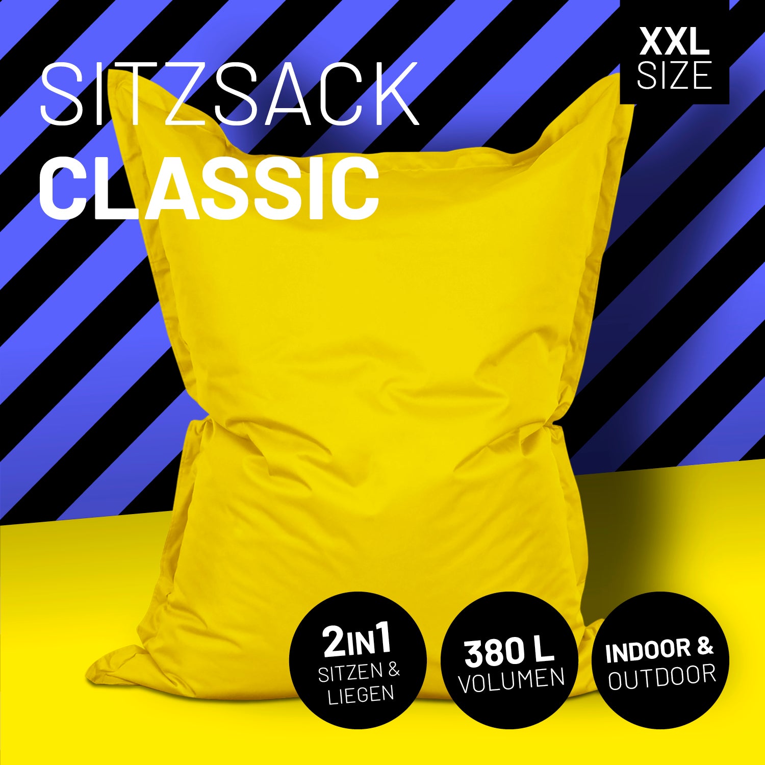 Sitzsack Classic XXL (380 L) - indoor & outdoor - Gelb